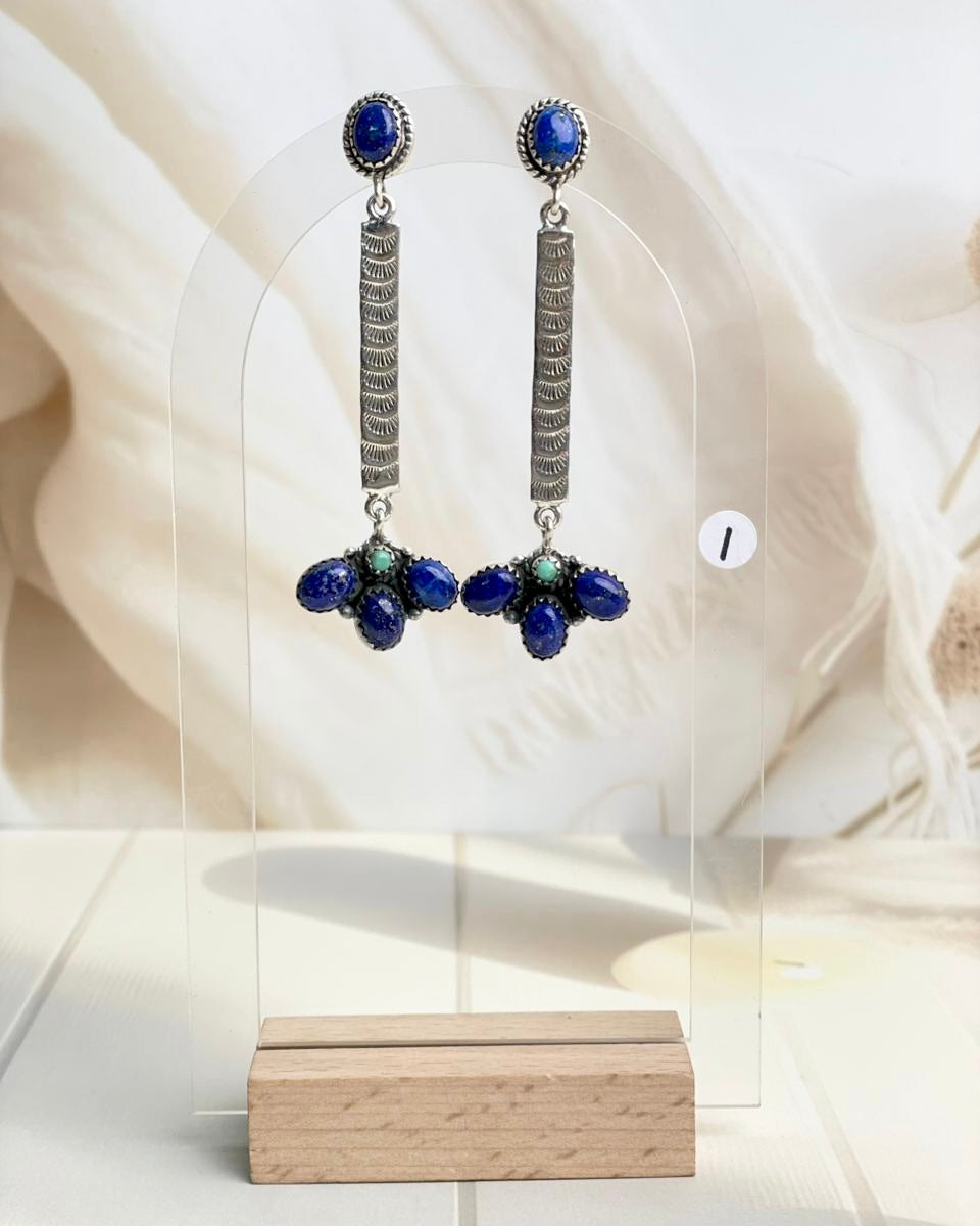 Boho Bar Stones Drop Dangle Earrings-Earrings-Krush Kandy, Women's Online Fashion Boutique Located in Phoenix, Arizona (Scottsdale Area)