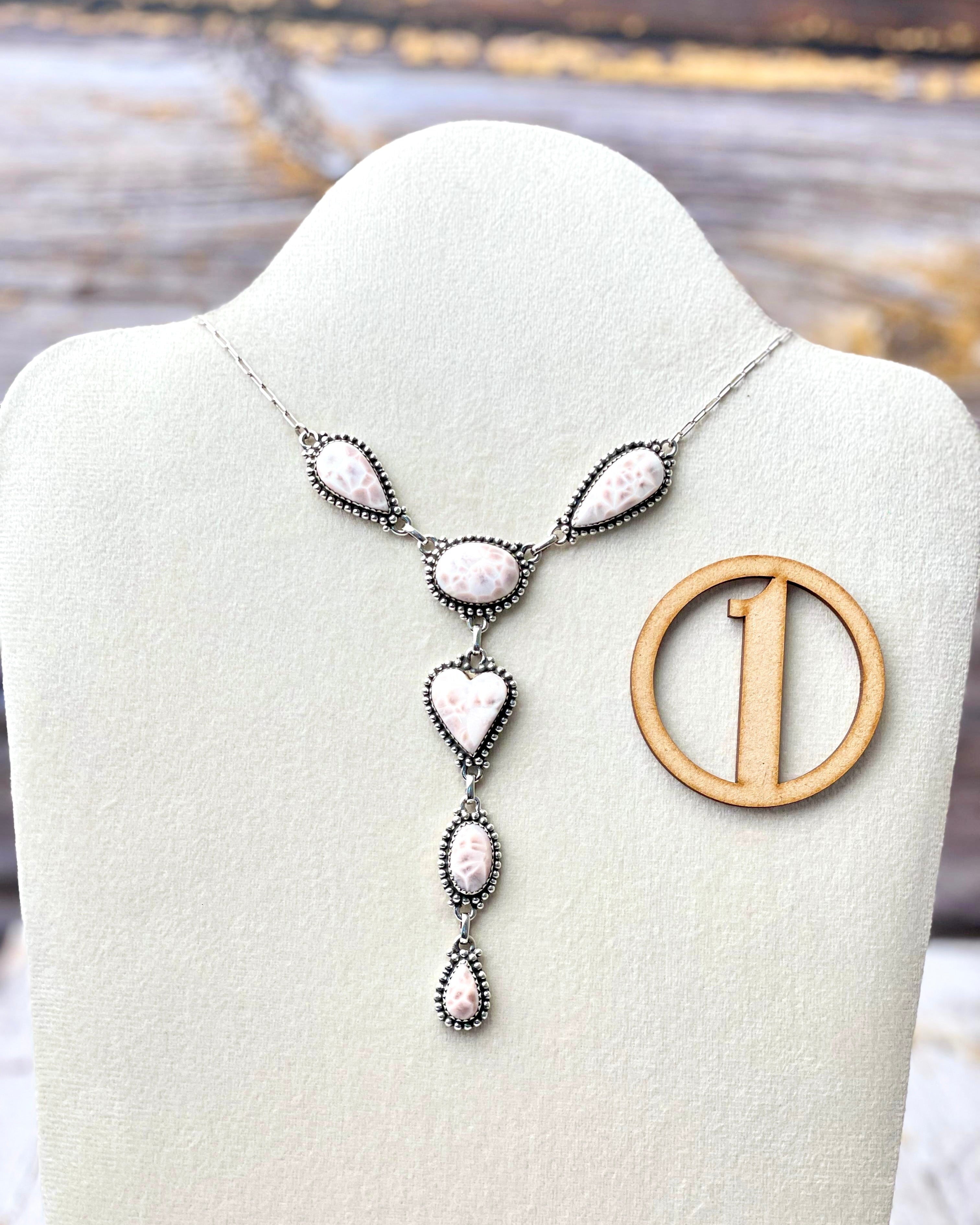 Pink Larimar Lariat Necklaces-Necklaces-Krush Kandy, Women's Online Fashion Boutique Located in Phoenix, Arizona (Scottsdale Area)