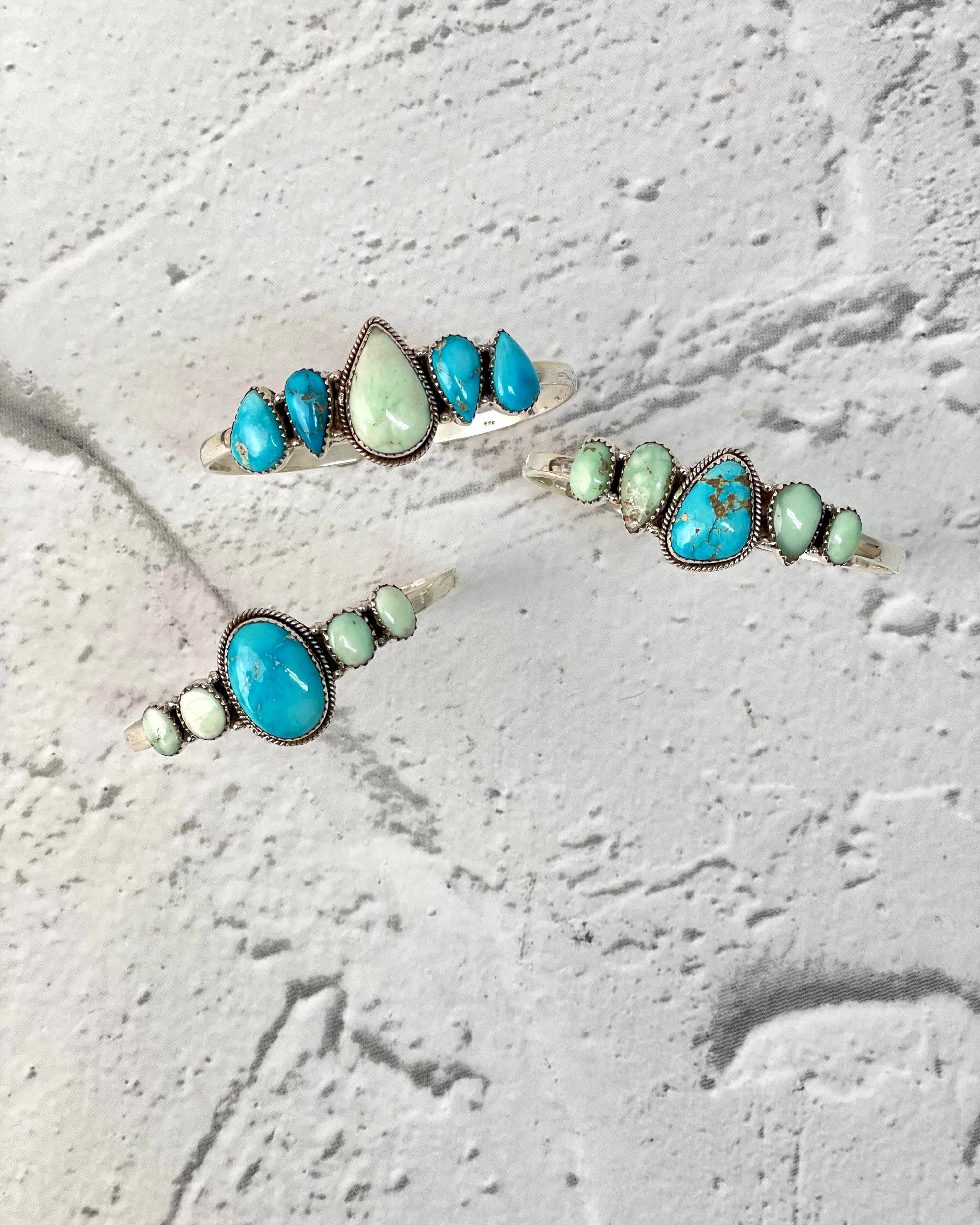 Enchanted Stone Cluster Cuffs-Bracelets-Krush Kandy, Women's Online Fashion Boutique Located in Phoenix, Arizona (Scottsdale Area)