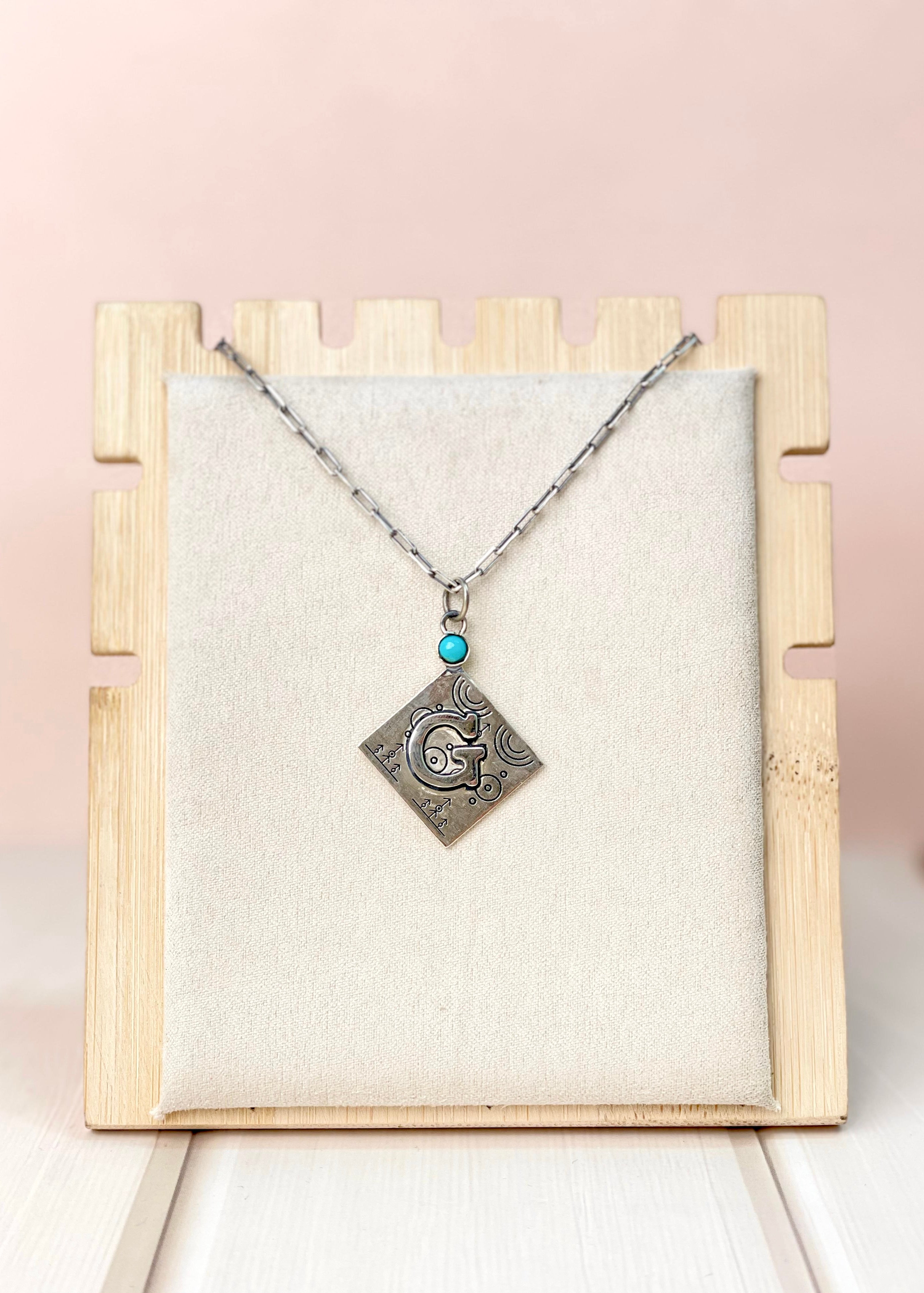 Initial Desert Dream Square Chain Necklace - PREORDER-Chain Necklaces-Krush Kandy, Women's Online Fashion Boutique Located in Phoenix, Arizona (Scottsdale Area)
