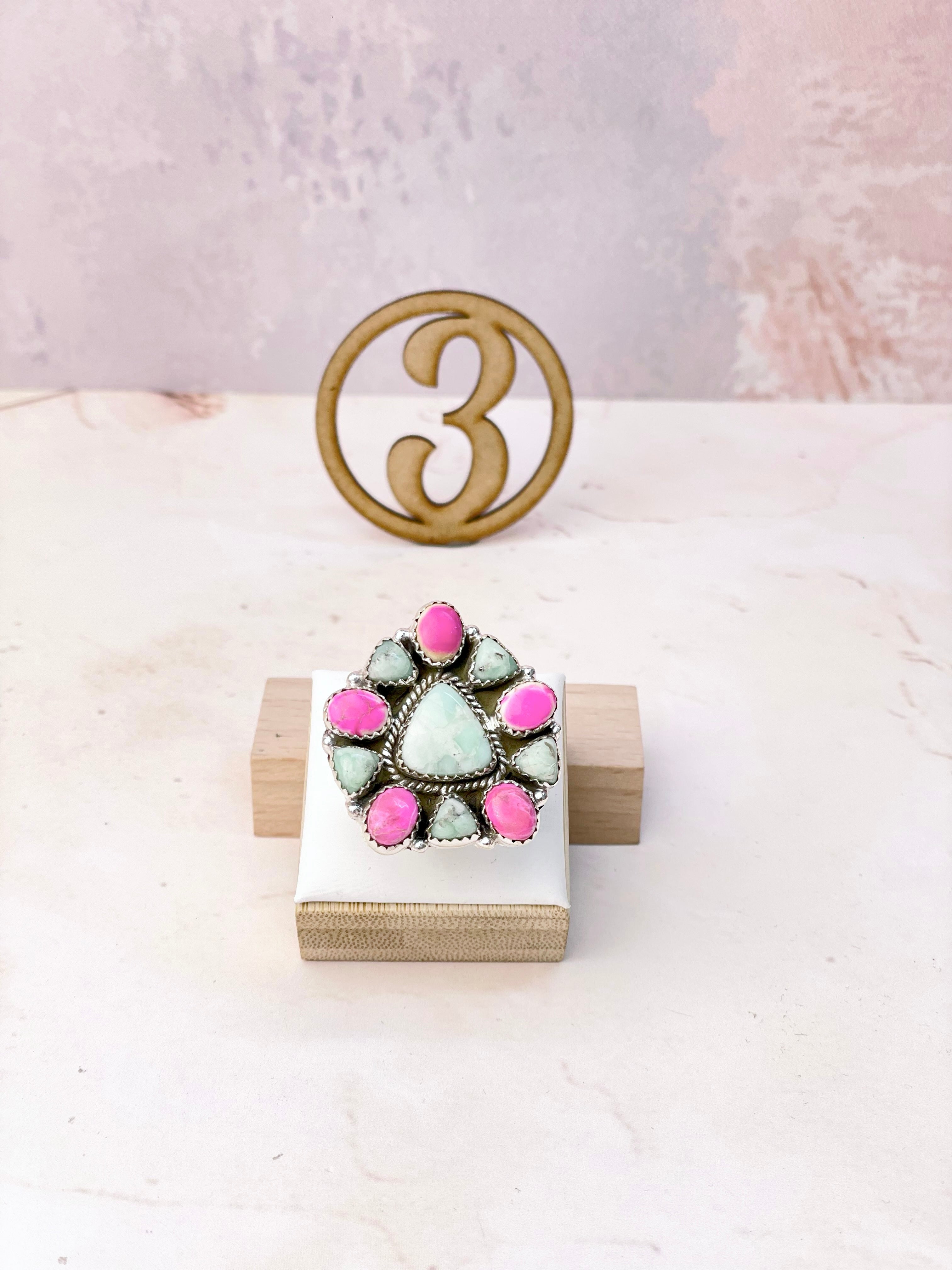 Paloma & Pink Jasper One of a Kind Rings-Rings-Krush Kandy, Women's Online Fashion Boutique Located in Phoenix, Arizona (Scottsdale Area)