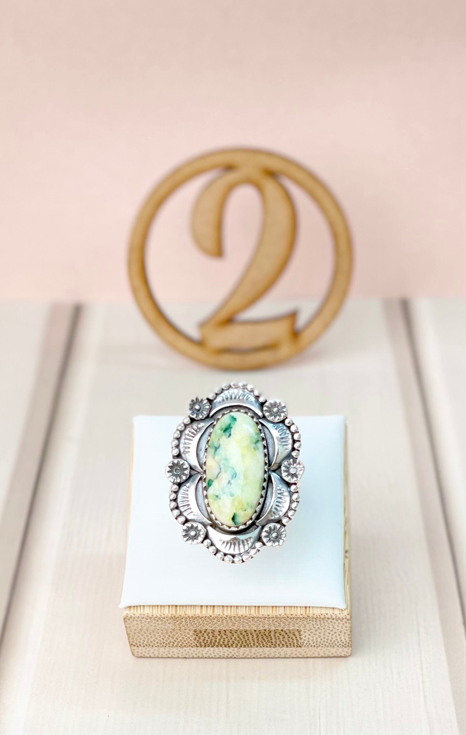 Moonlit Bloom Floral Boho Statement Ring-Rings-Krush Kandy, Women's Online Fashion Boutique Located in Phoenix, Arizona (Scottsdale Area)