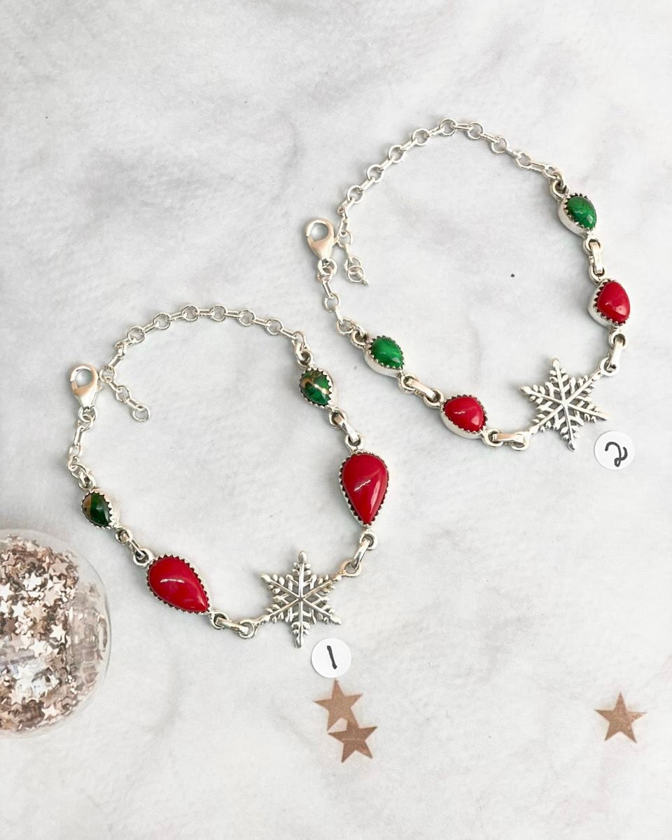 Christmas in Kandyland Snowflake Bracelet-Bracelets-Krush Kandy, Women's Online Fashion Boutique Located in Phoenix, Arizona (Scottsdale Area)