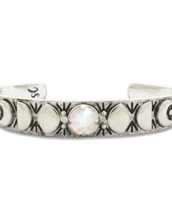 Moon Phases Cuff Bracelet-Bracelets-Krush Kandy, Women's Online Fashion Boutique Located in Phoenix, Arizona (Scottsdale Area)