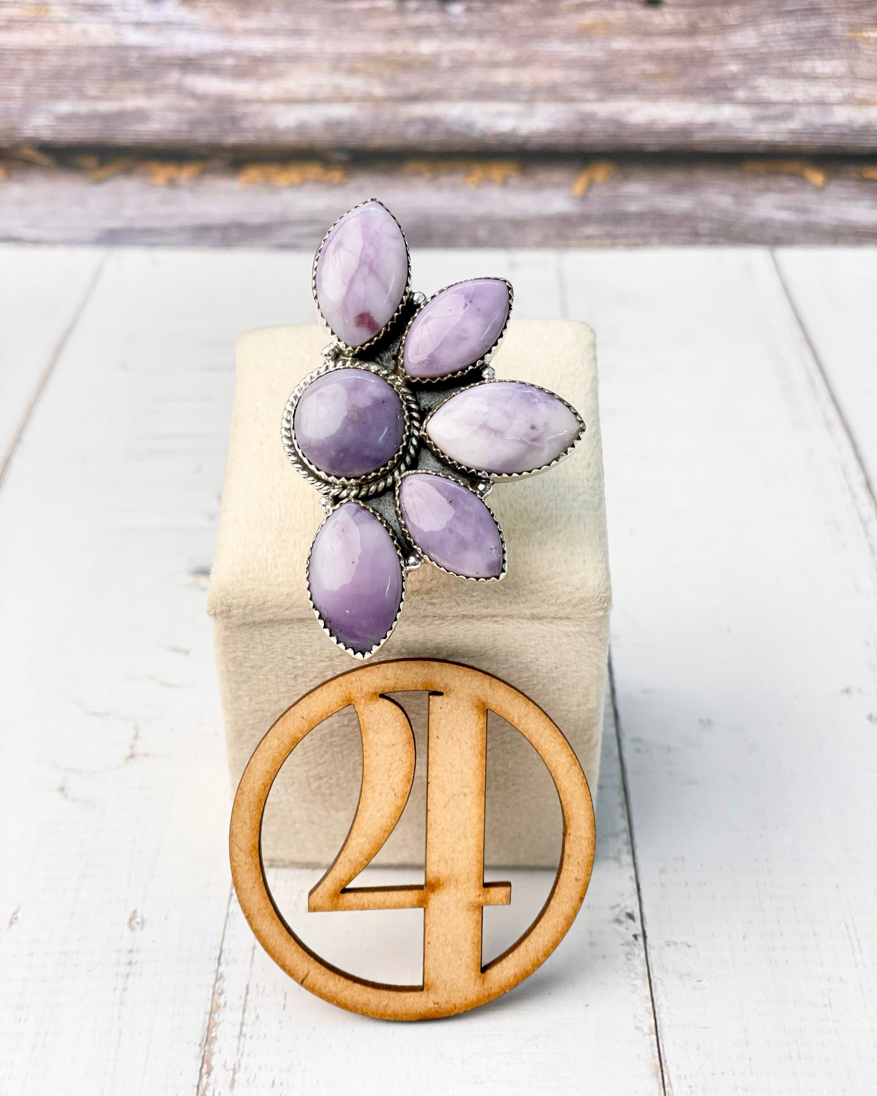 Desert Embrace Half Flower Cluster Ring-Rings-Krush Kandy, Women's Online Fashion Boutique Located in Phoenix, Arizona (Scottsdale Area)