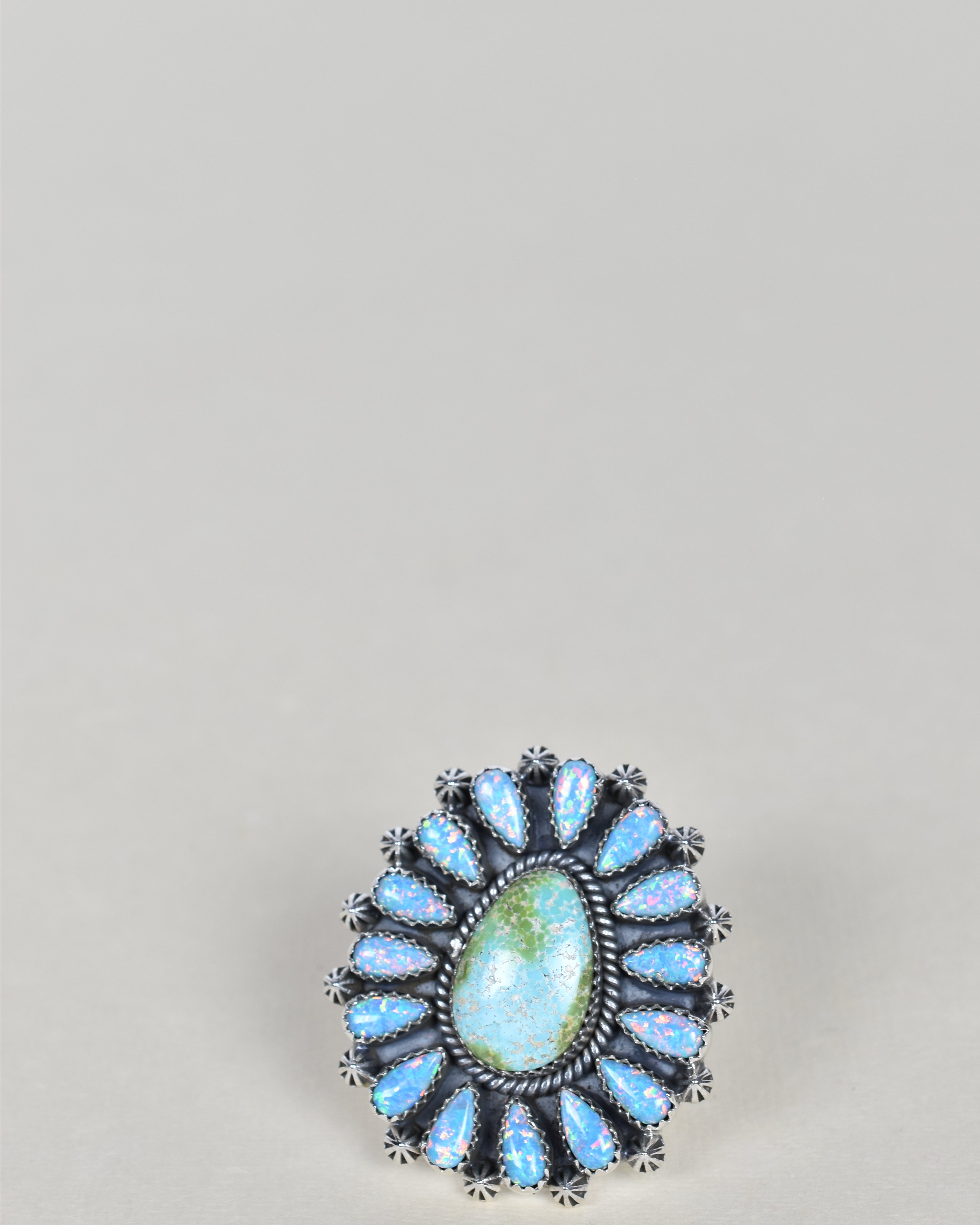 Sonoran Gold Turquoise & Opal One of A Kind Ring-Cluster Rings-Krush Kandy, Women's Online Fashion Boutique Located in Phoenix, Arizona (Scottsdale Area)