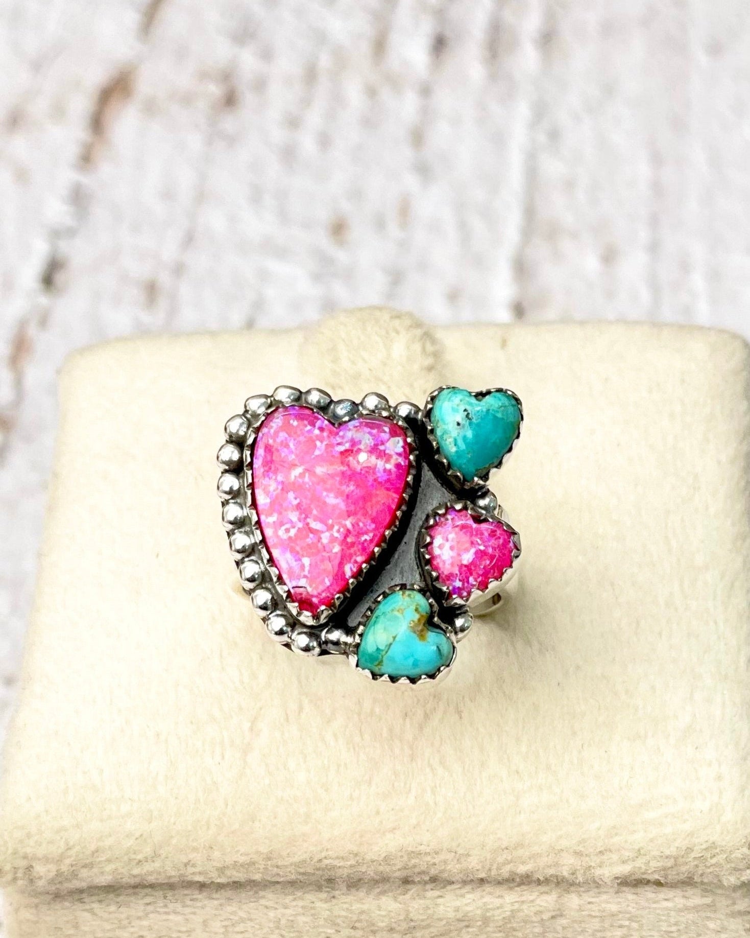 Feel The Love Heart Cluster Rings-Ring Sizers-Krush Kandy, Women's Online Fashion Boutique Located in Phoenix, Arizona (Scottsdale Area)