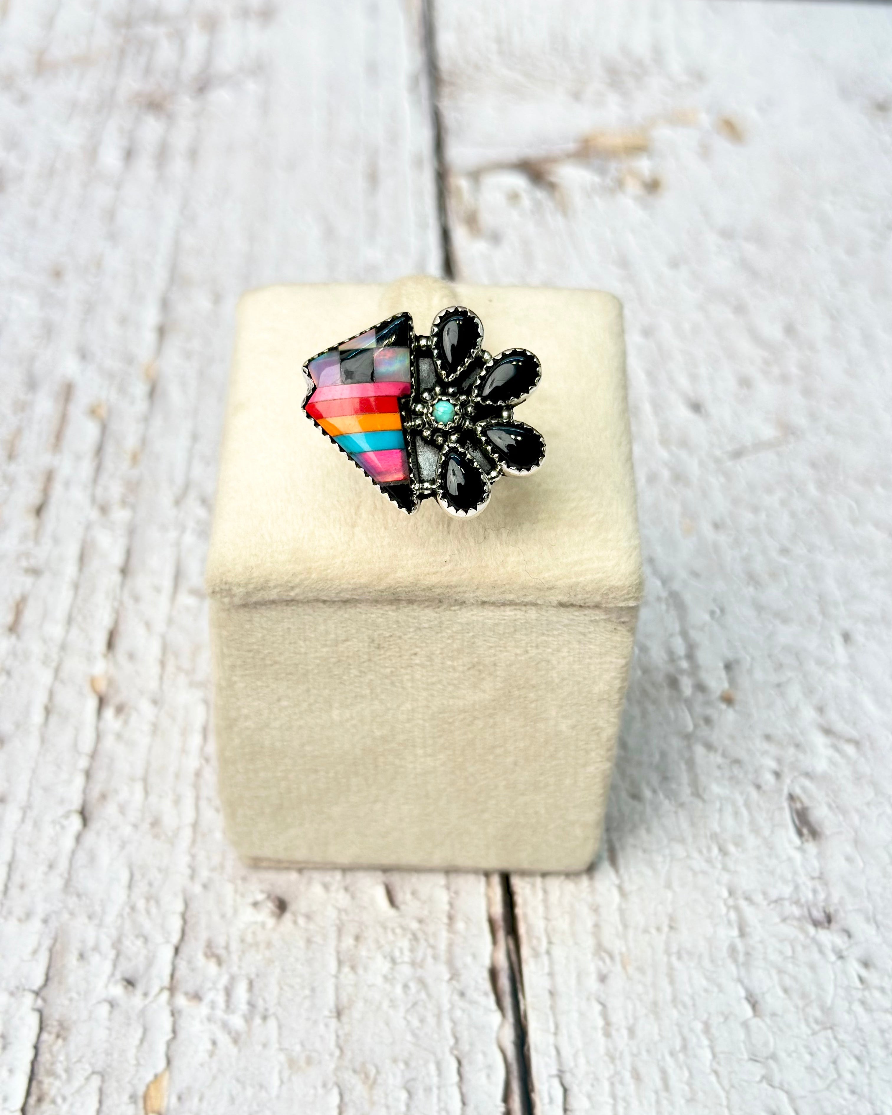 Electric Feel Lightning Bolt Blossom Ring-Ring Sizers-Krush Kandy, Women's Online Fashion Boutique Located in Phoenix, Arizona (Scottsdale Area)