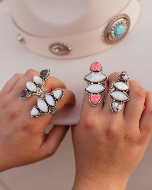 Krush Exclusive White Shell Crawler Ring-Crawler Rings-Krush Kandy, Women's Online Fashion Boutique Located in Phoenix, Arizona (Scottsdale Area)