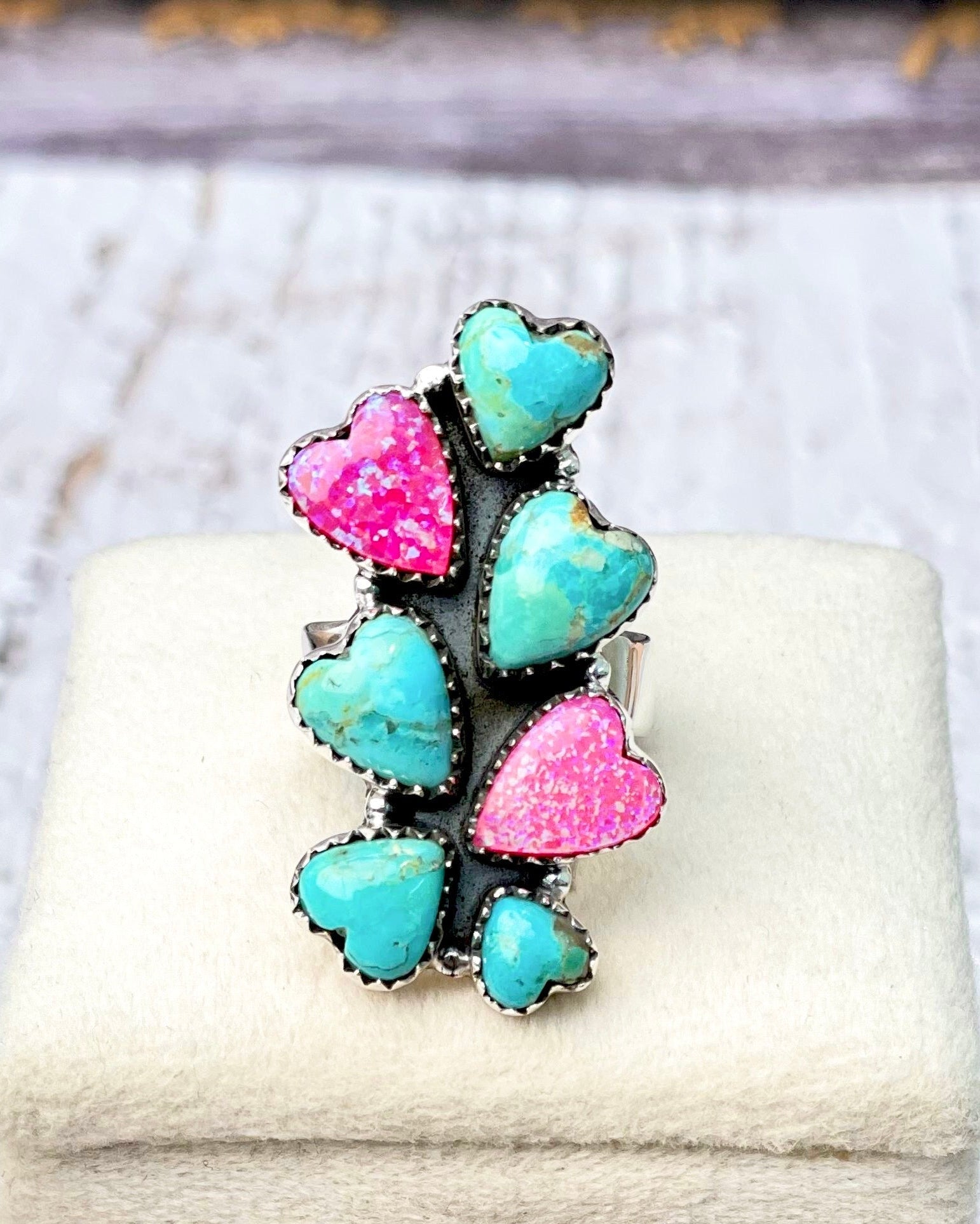 Love Is In The Air Heart Cluster Ring-Ring Sizers-Krush Kandy, Women's Online Fashion Boutique Located in Phoenix, Arizona (Scottsdale Area)