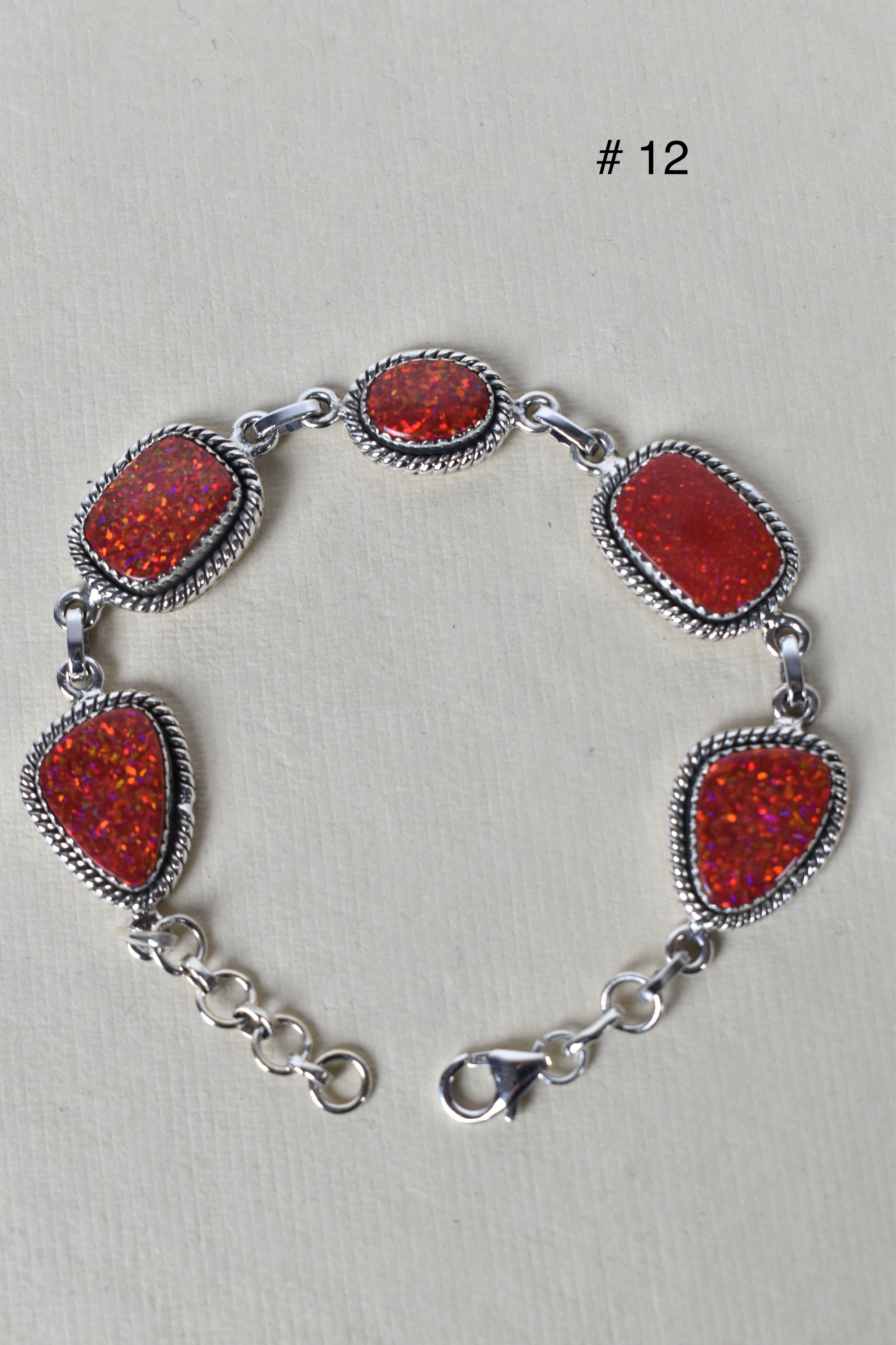 ONE OF A KIND STERLING SILVER 5 STONE BRACELET-Gemstone Bracelets-Krush Kandy, Women's Online Fashion Boutique Located in Phoenix, Arizona (Scottsdale Area)