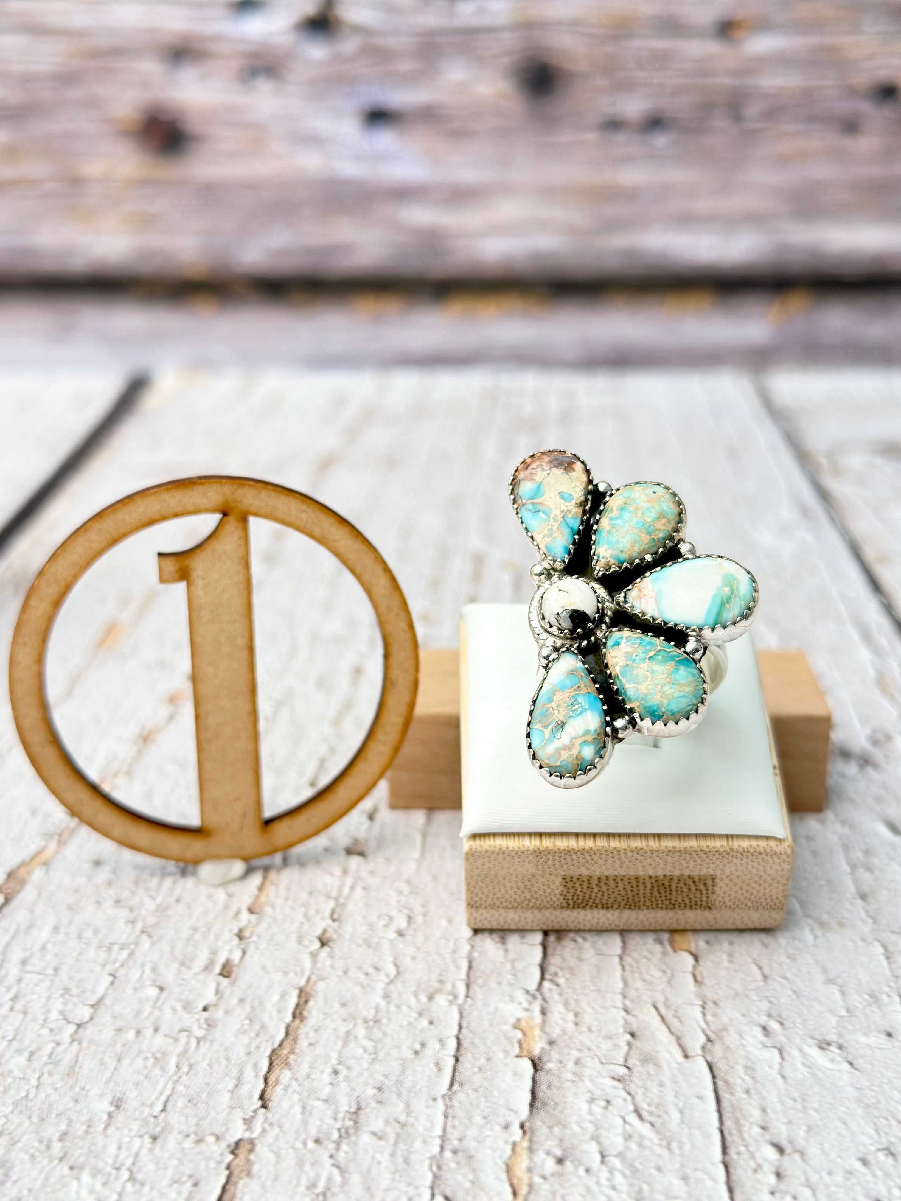 Half Cluster Blooming Ring-Ring Sizers-Krush Kandy, Women's Online Fashion Boutique Located in Phoenix, Arizona (Scottsdale Area)