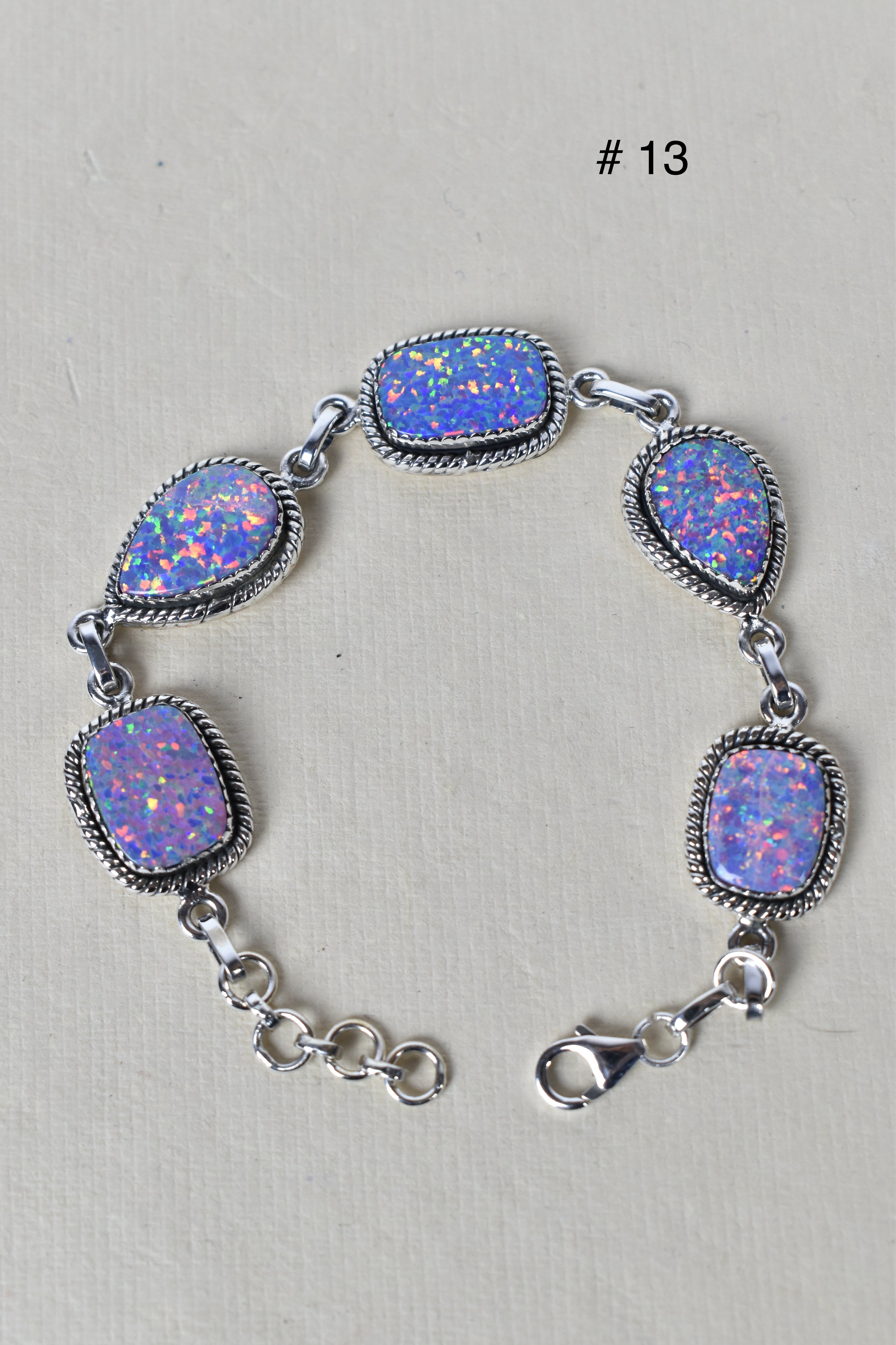 ONE OF A KIND STERLING SILVER 5 STONE BRACELET-Gemstone Bracelets-Krush Kandy, Women's Online Fashion Boutique Located in Phoenix, Arizona (Scottsdale Area)