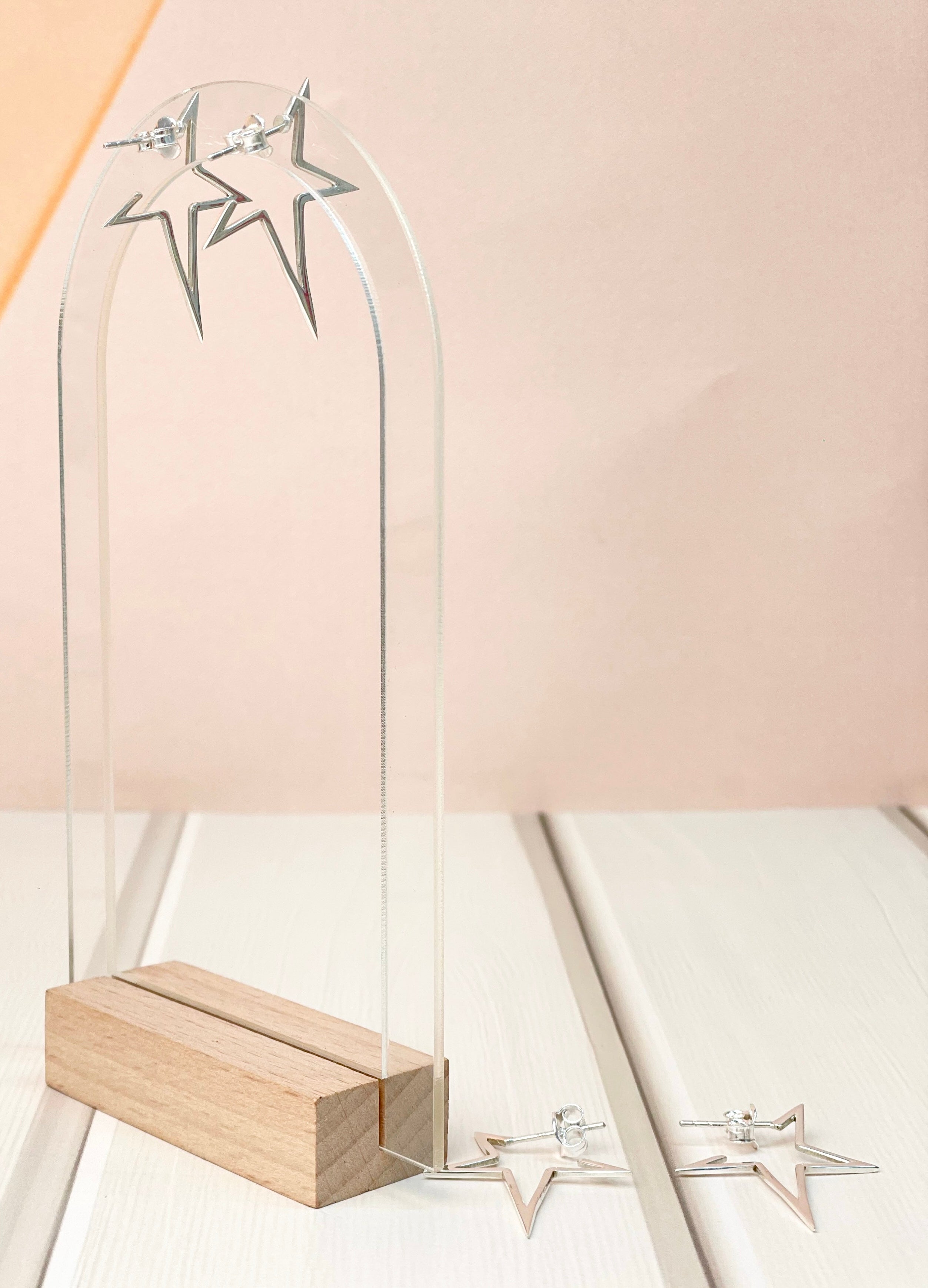 Twilight Silver Star Earrings-Earrings-Krush Kandy, Women's Online Fashion Boutique Located in Phoenix, Arizona (Scottsdale Area)