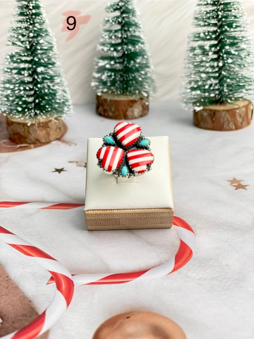 Holly Jolly Red & White Christmas Rings-Rings-Krush Kandy, Women's Online Fashion Boutique Located in Phoenix, Arizona (Scottsdale Area)