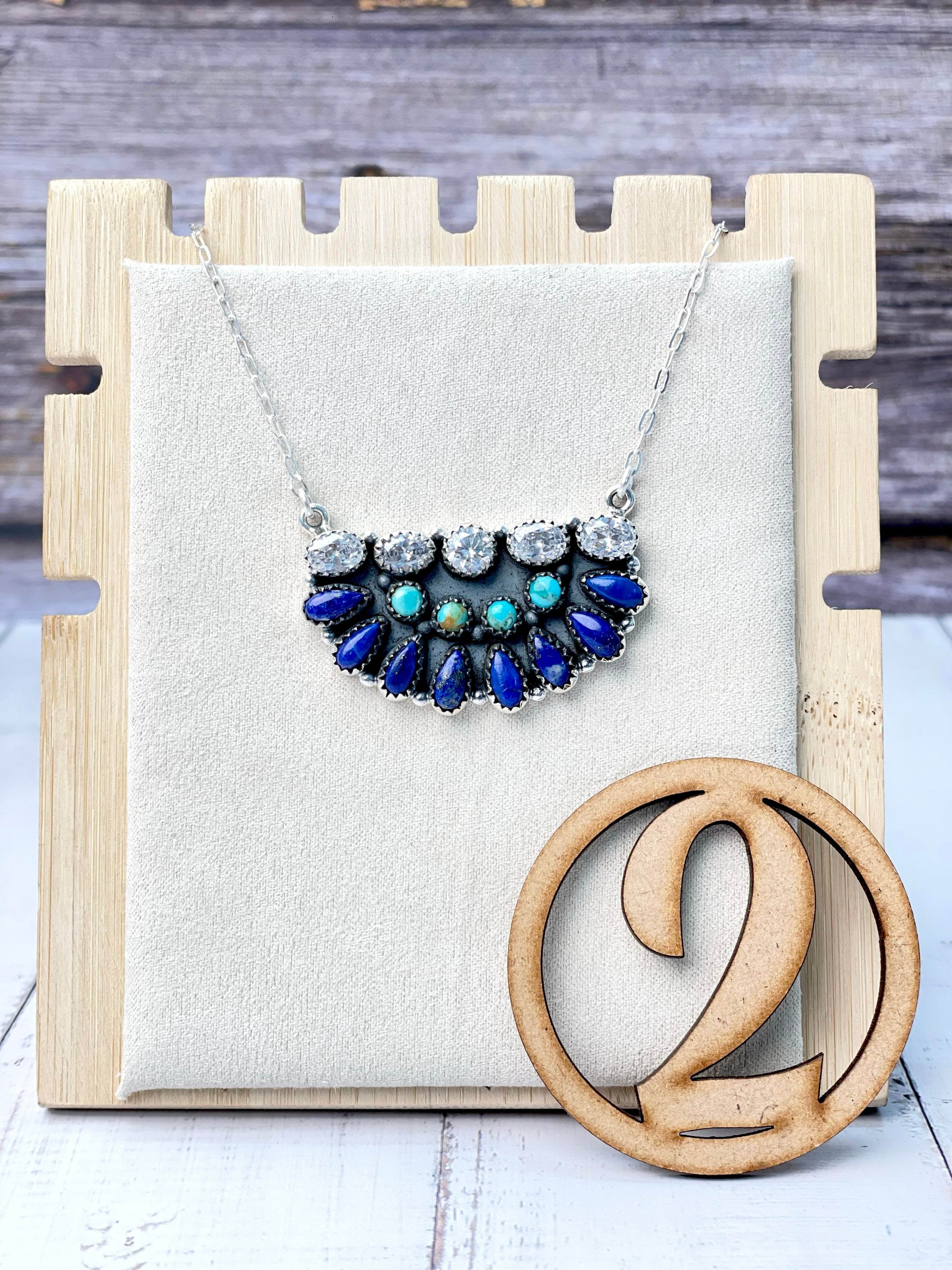 Mega Half Cluster Necklace-Necklaces-Krush Kandy, Women's Online Fashion Boutique Located in Phoenix, Arizona (Scottsdale Area)
