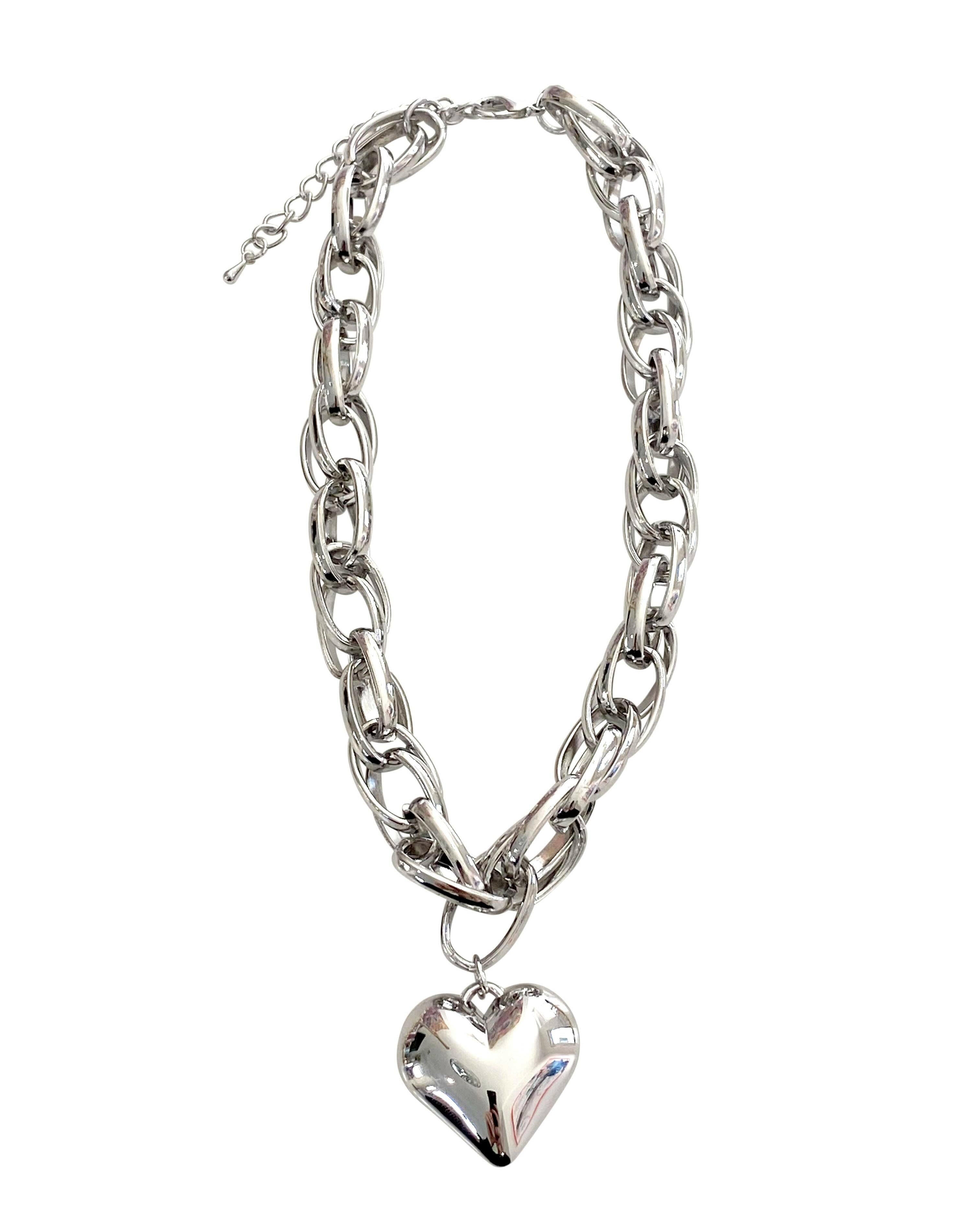 Alyssa Heart Chain Necklace-Necklaces-Krush Kandy, Women's Online Fashion Boutique Located in Phoenix, Arizona (Scottsdale Area)