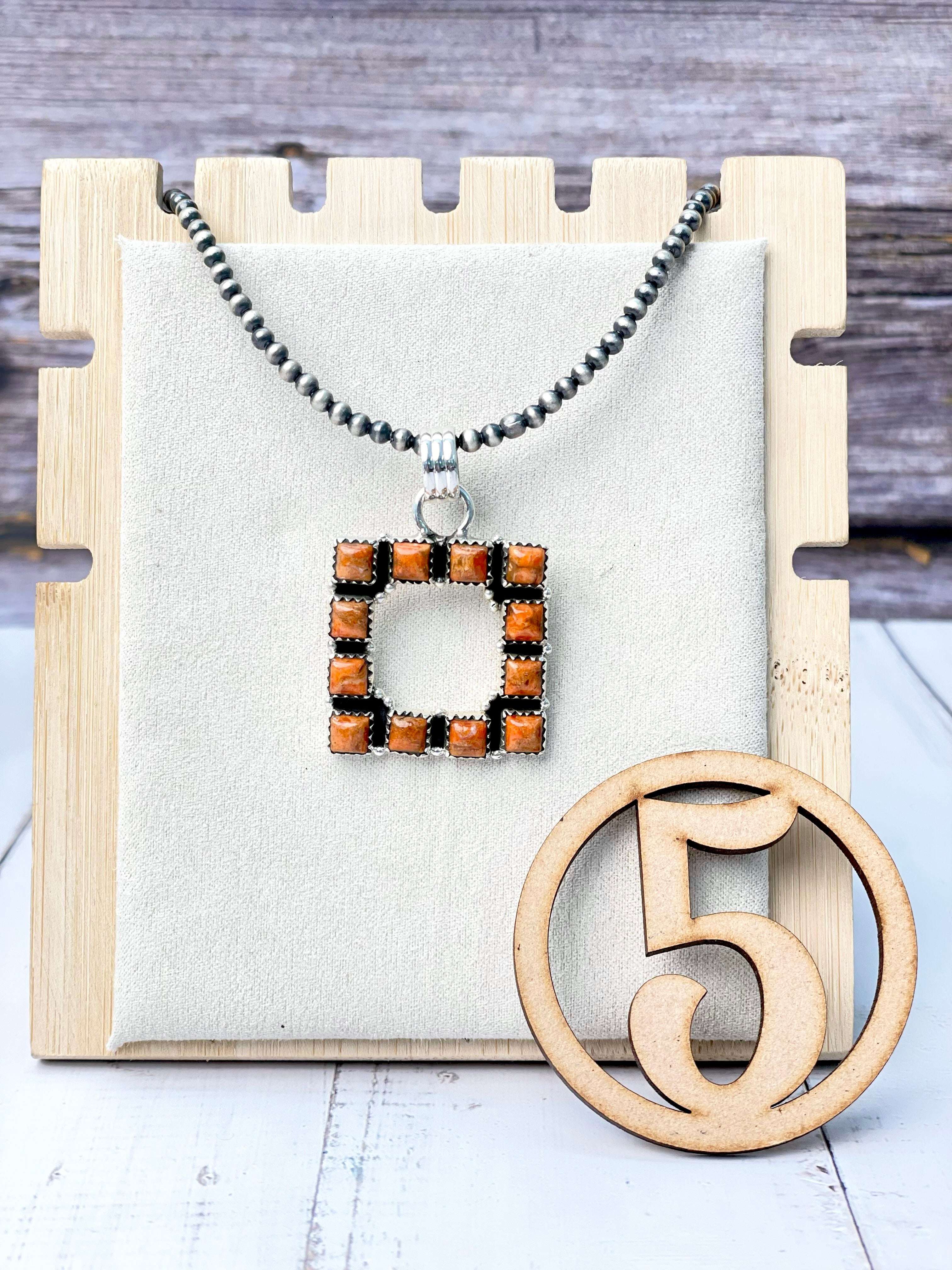 Square Dance Desert Pearl Stone Necklaces-Necklaces-Krush Kandy, Women's Online Fashion Boutique Located in Phoenix, Arizona (Scottsdale Area)