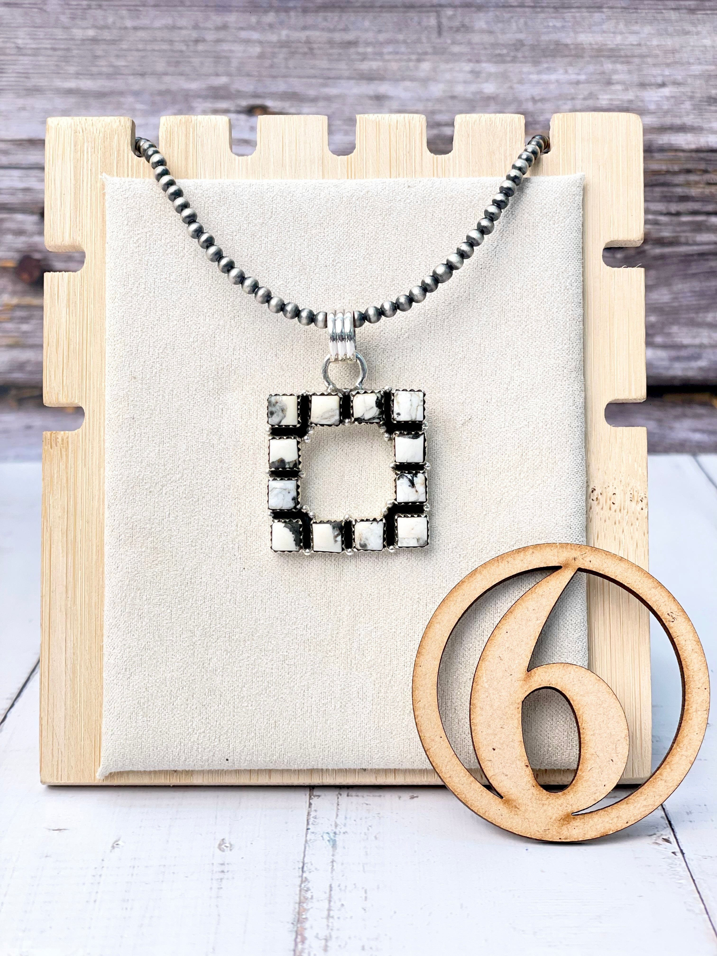 Square Dance Desert Pearl Stone Necklaces-Necklaces-Krush Kandy, Women's Online Fashion Boutique Located in Phoenix, Arizona (Scottsdale Area)