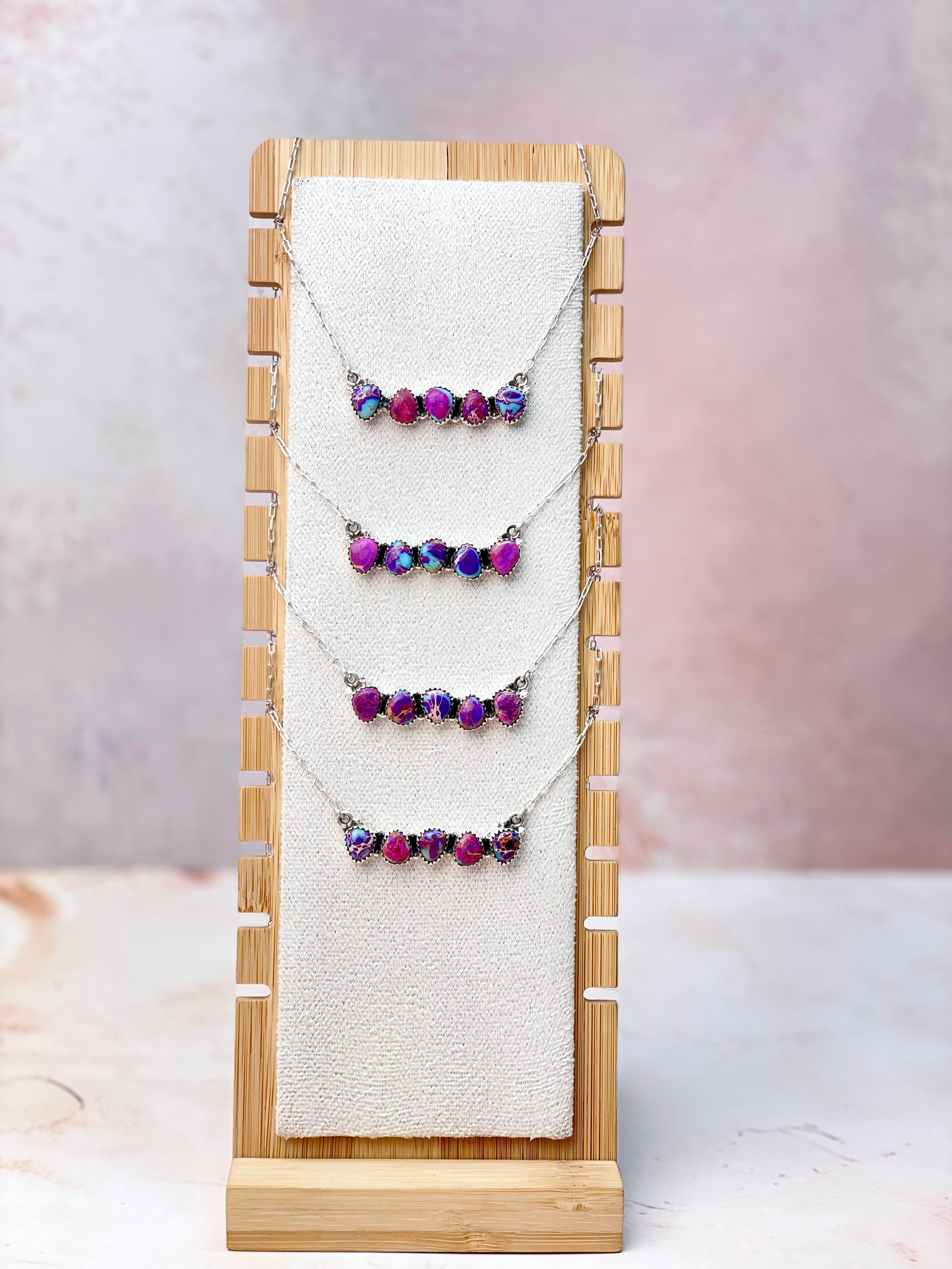 Desert Jasper Dainty Bar Necklace-Necklaces-Krush Kandy, Women's Online Fashion Boutique Located in Phoenix, Arizona (Scottsdale Area)