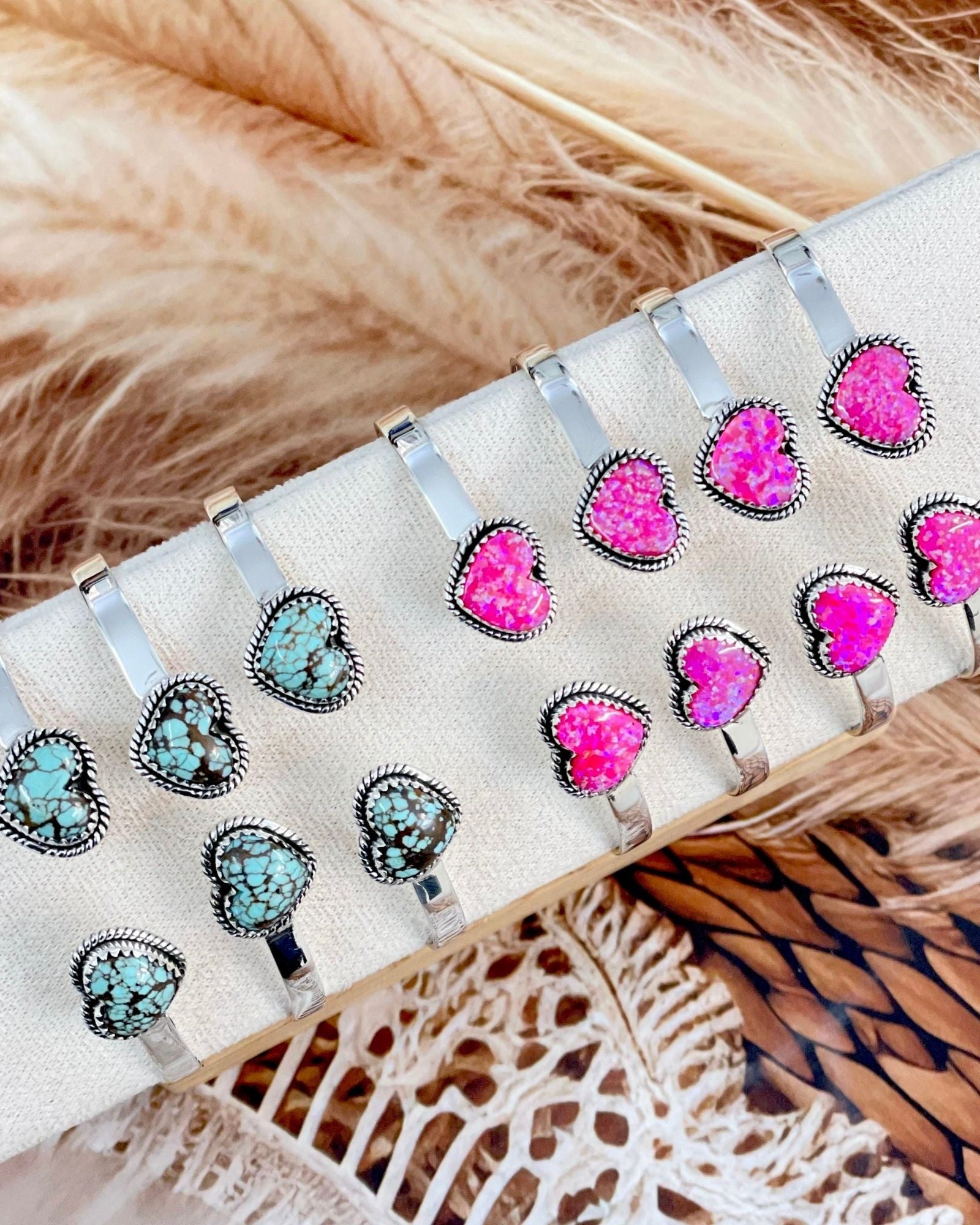 Heart-To-Heart Stone Bangle-Bracelets-Krush Kandy, Women's Online Fashion Boutique Located in Phoenix, Arizona (Scottsdale Area)