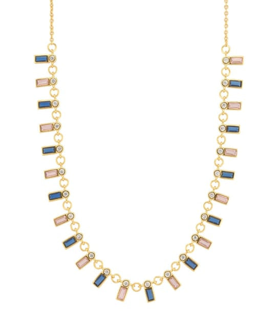 Multi Cubic Zirconia Minimalist Necklace-Necklaces-Krush Kandy, Women's Online Fashion Boutique Located in Phoenix, Arizona (Scottsdale Area)