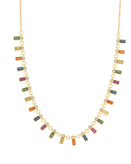 Multi Cubic Zirconia Minimalist Necklace-Necklaces-Krush Kandy, Women's Online Fashion Boutique Located in Phoenix, Arizona (Scottsdale Area)