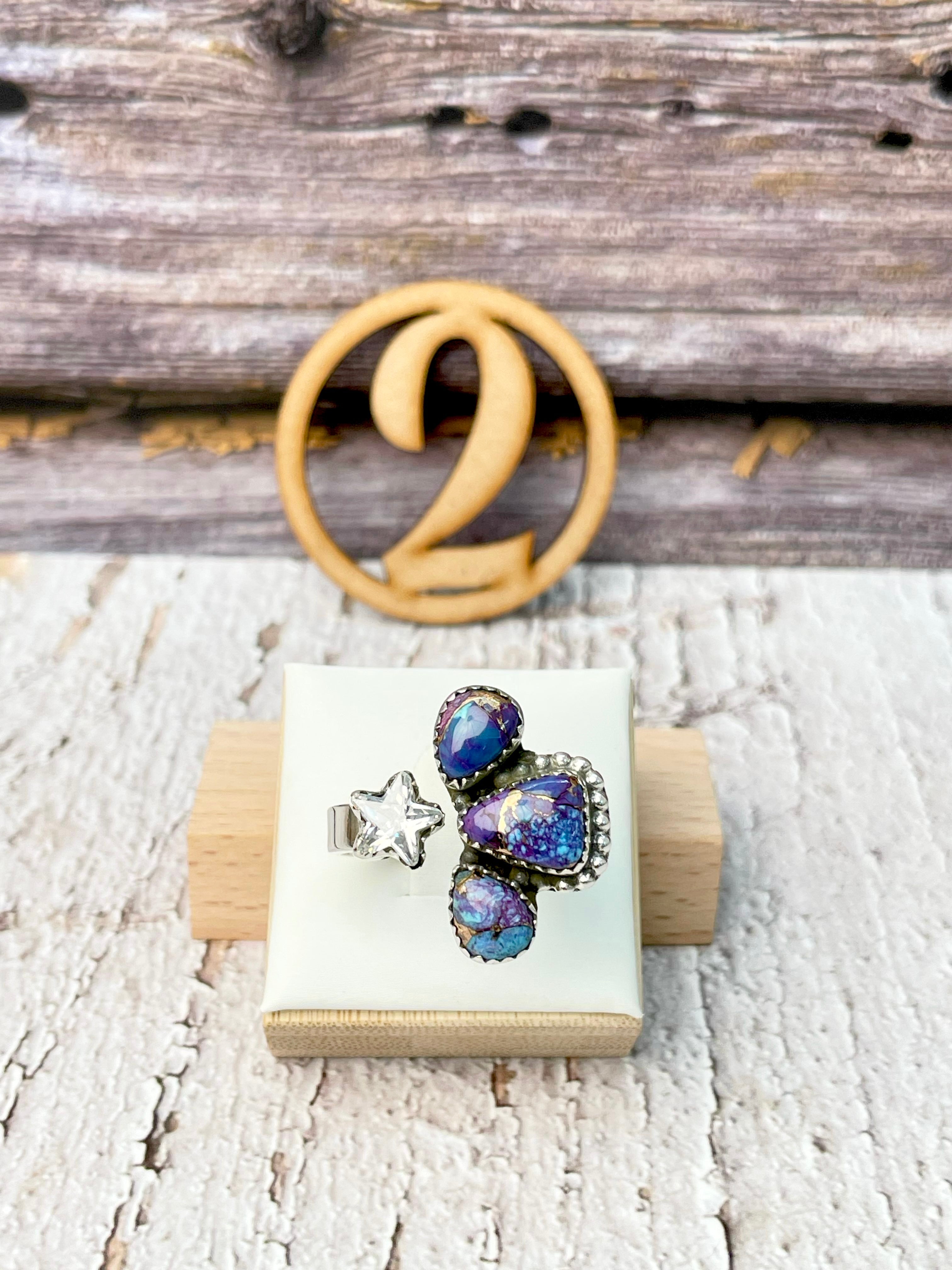 Shooting Star Floating Stone Ring-Ring Sizers-Krush Kandy, Women's Online Fashion Boutique Located in Phoenix, Arizona (Scottsdale Area)