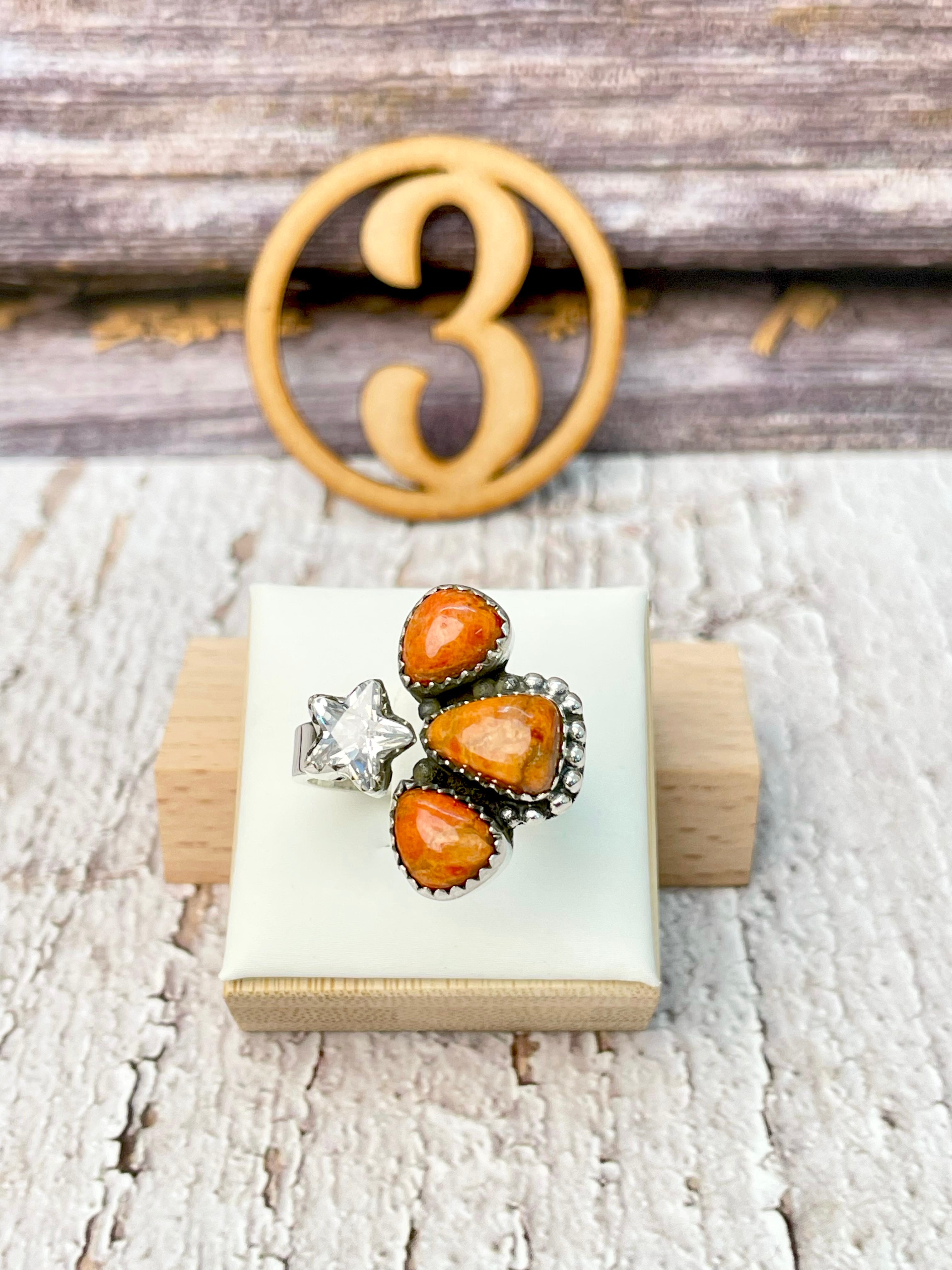 Shooting Star Floating Stone Ring-Ring Sizers-Krush Kandy, Women's Online Fashion Boutique Located in Phoenix, Arizona (Scottsdale Area)