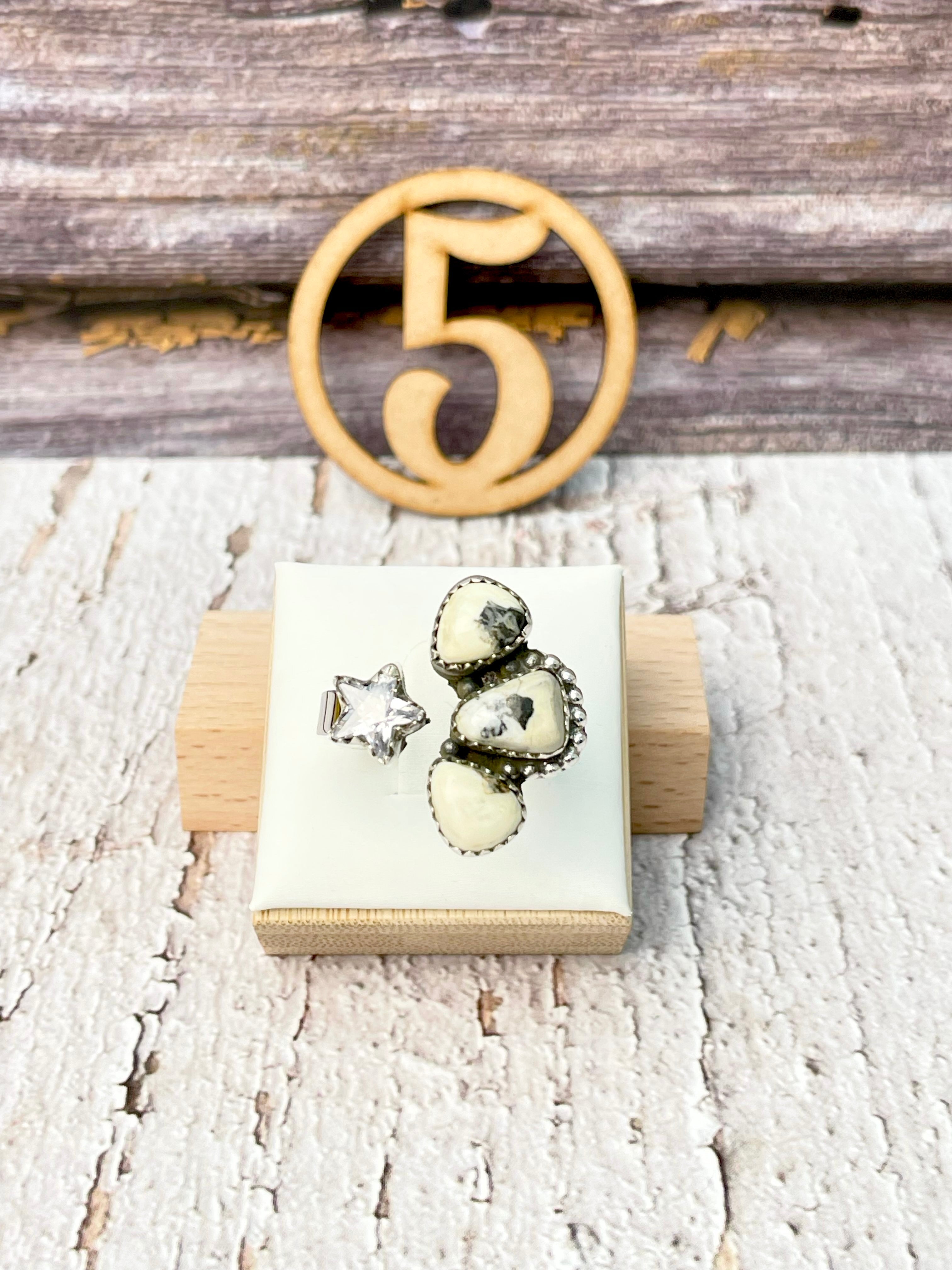 Shooting Star Floating Stone Ring-Ring Sizers-Krush Kandy, Women's Online Fashion Boutique Located in Phoenix, Arizona (Scottsdale Area)