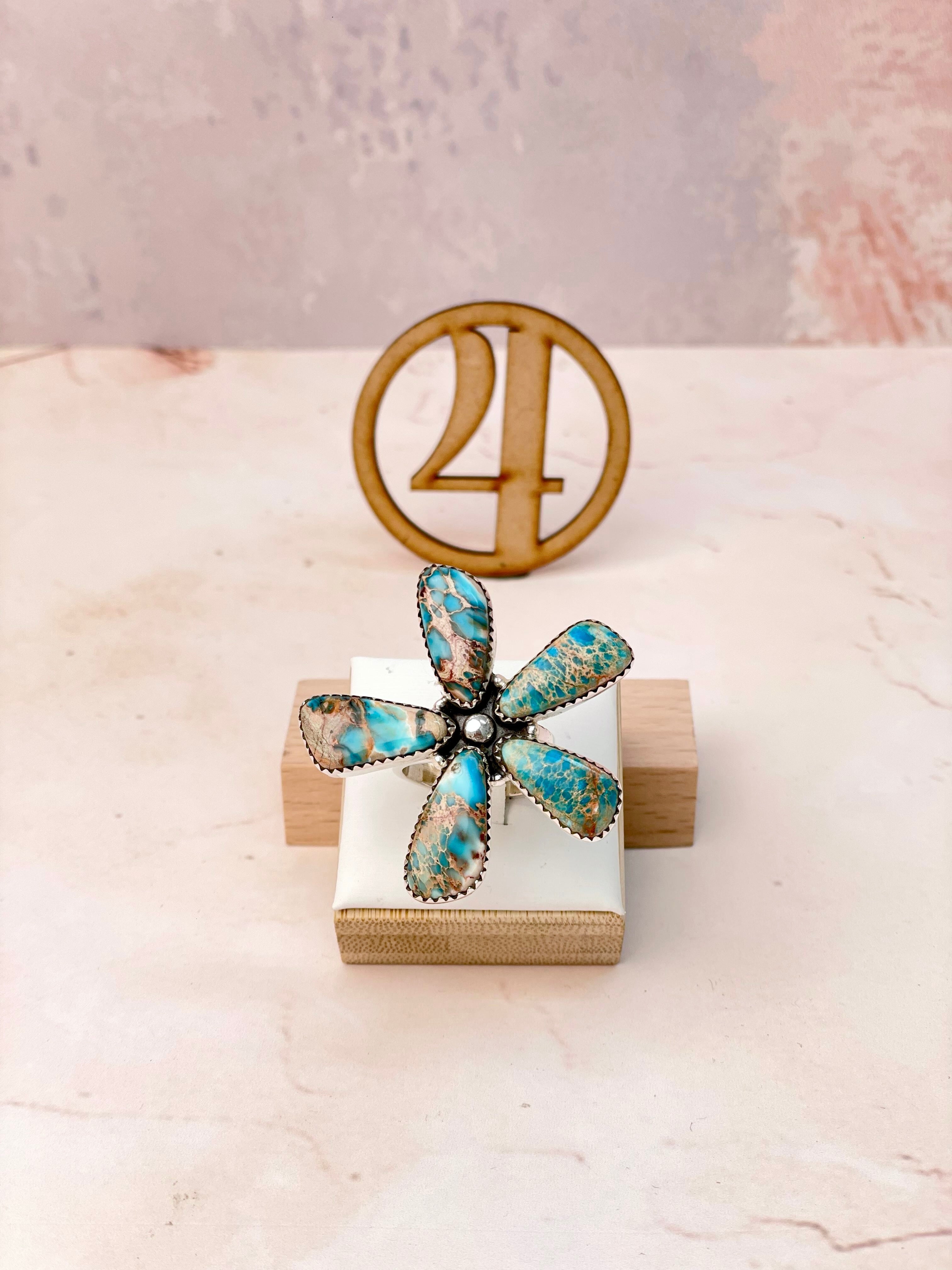 Desert Jasper Flower Petals Rings MADE TO ORDER-Rings-Krush Kandy, Women's Online Fashion Boutique Located in Phoenix, Arizona (Scottsdale Area)