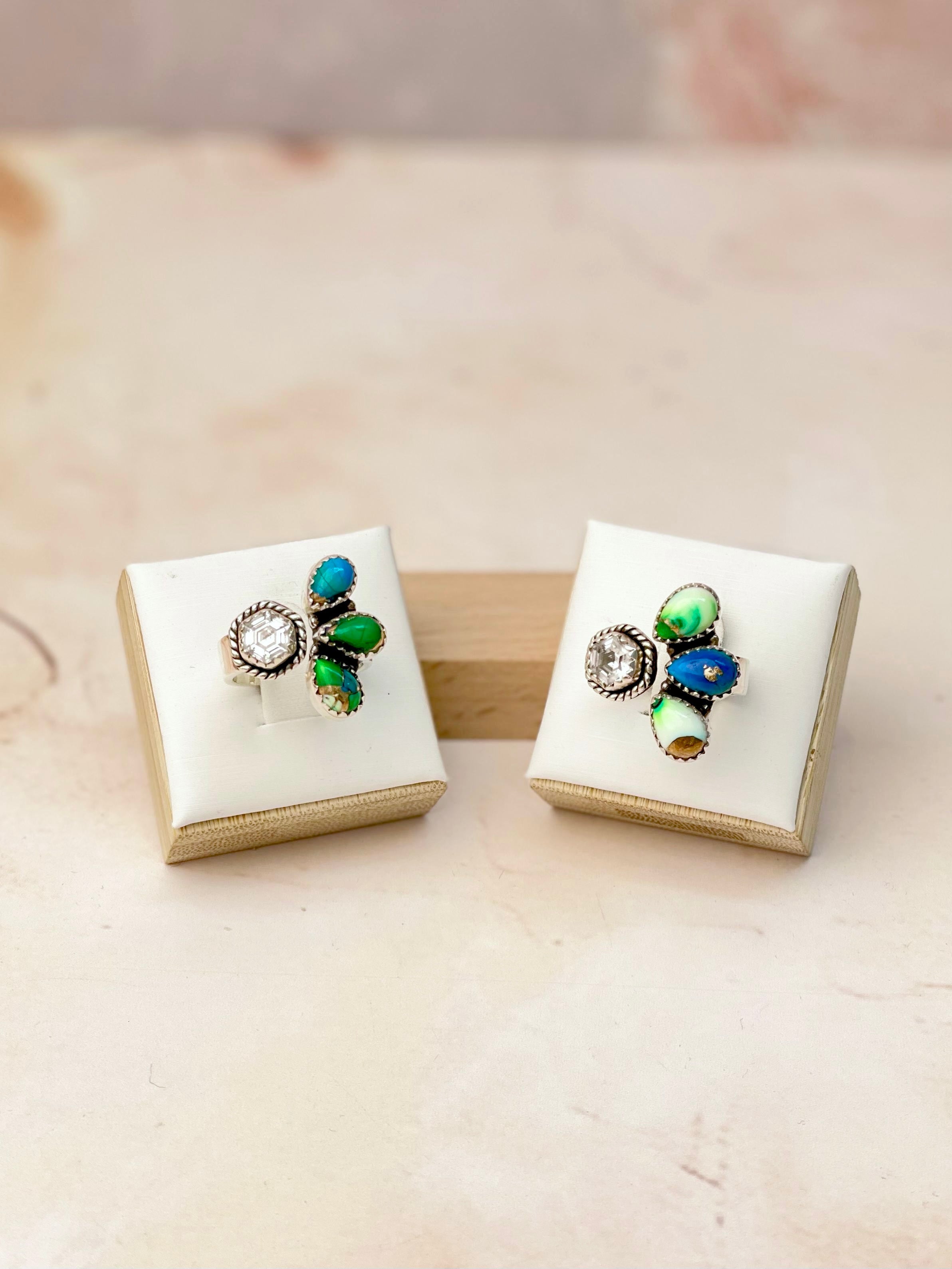 Blue Dahlia One of a Kind Mixed Rings-Rings-Krush Kandy, Women's Online Fashion Boutique Located in Phoenix, Arizona (Scottsdale Area)