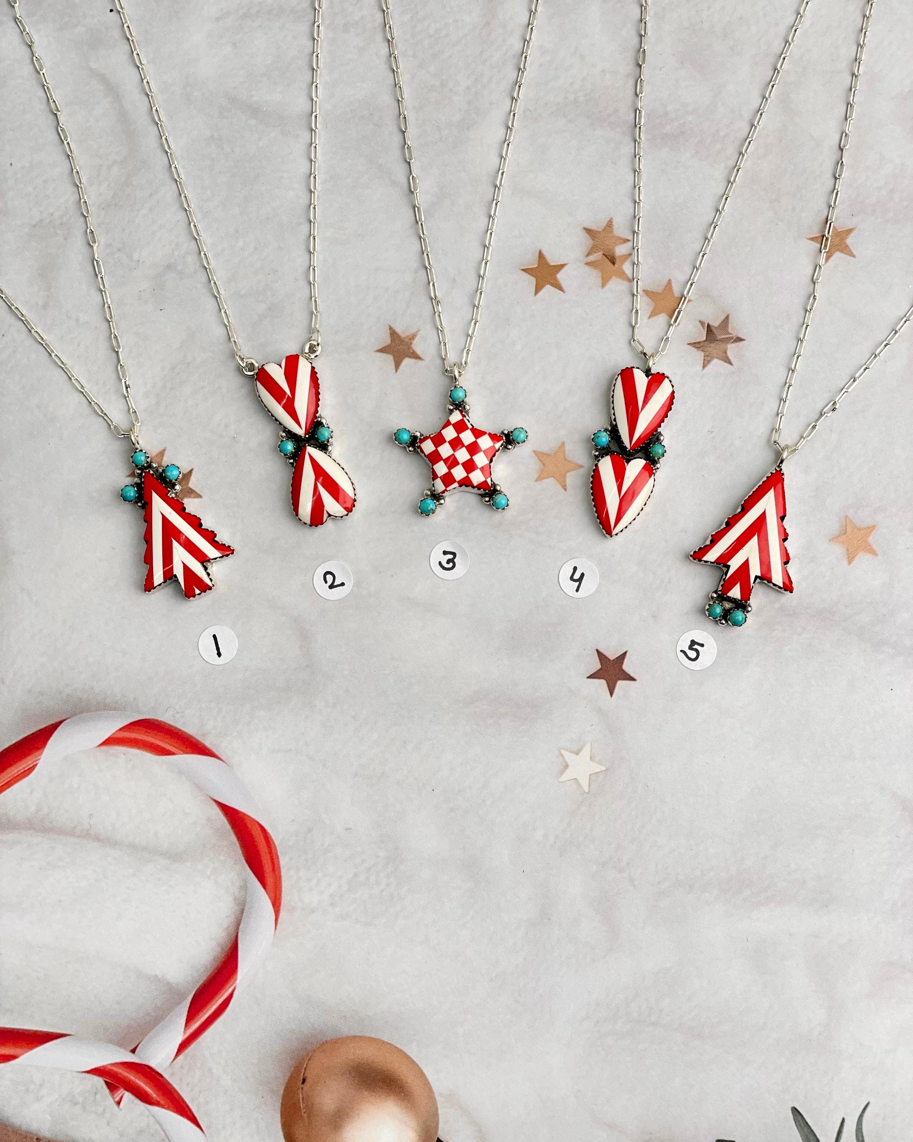 Holly Jolly Red & White Christmas Necklaces-Necklaces-Krush Kandy, Women's Online Fashion Boutique Located in Phoenix, Arizona (Scottsdale Area)