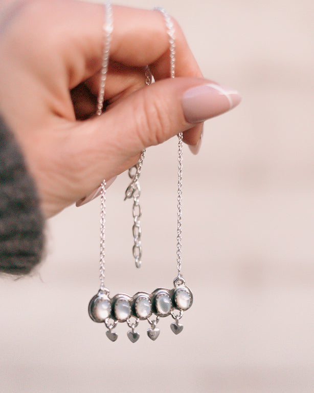 Heart's Desire Stone Necklace-Chain Necklaces-Krush Kandy, Women's Online Fashion Boutique Located in Phoenix, Arizona (Scottsdale Area)