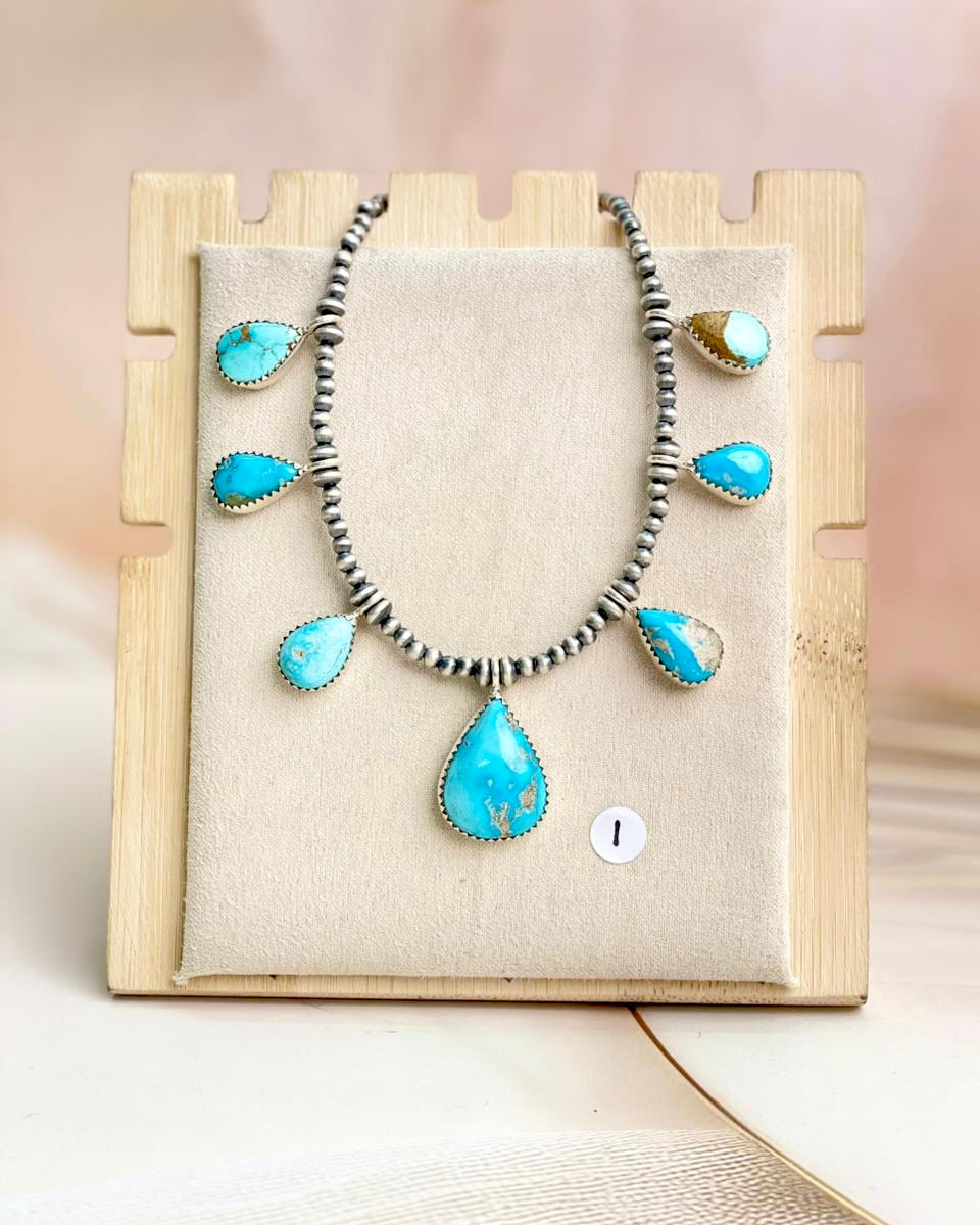 Desert Pearl White Water Turquoise Necklaces-Necklaces-Krush Kandy, Women's Online Fashion Boutique Located in Phoenix, Arizona (Scottsdale Area)