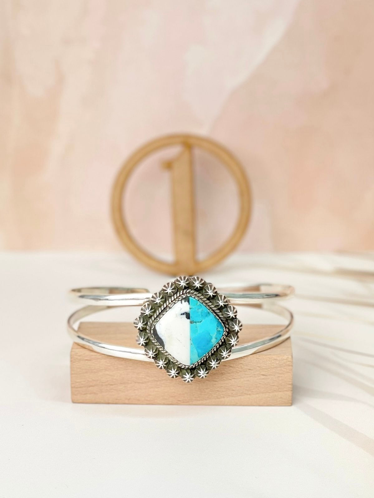 White Buffalo & Turquoise Slab Cuffs Bno. 6-Bracelets-Krush Kandy, Women's Online Fashion Boutique Located in Phoenix, Arizona (Scottsdale Area)