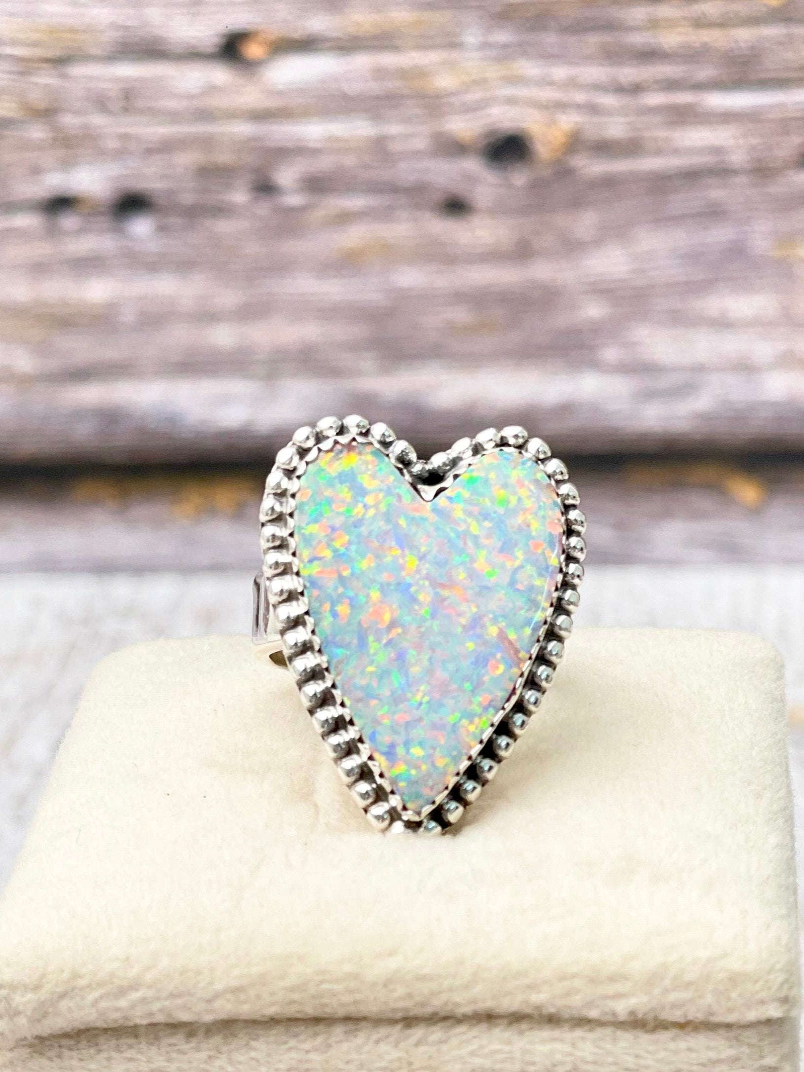Long Heart Sterling Silver Ring MADE TO ORDER-Statement Rings-Krush Kandy, Women's Online Fashion Boutique Located in Phoenix, Arizona (Scottsdale Area)