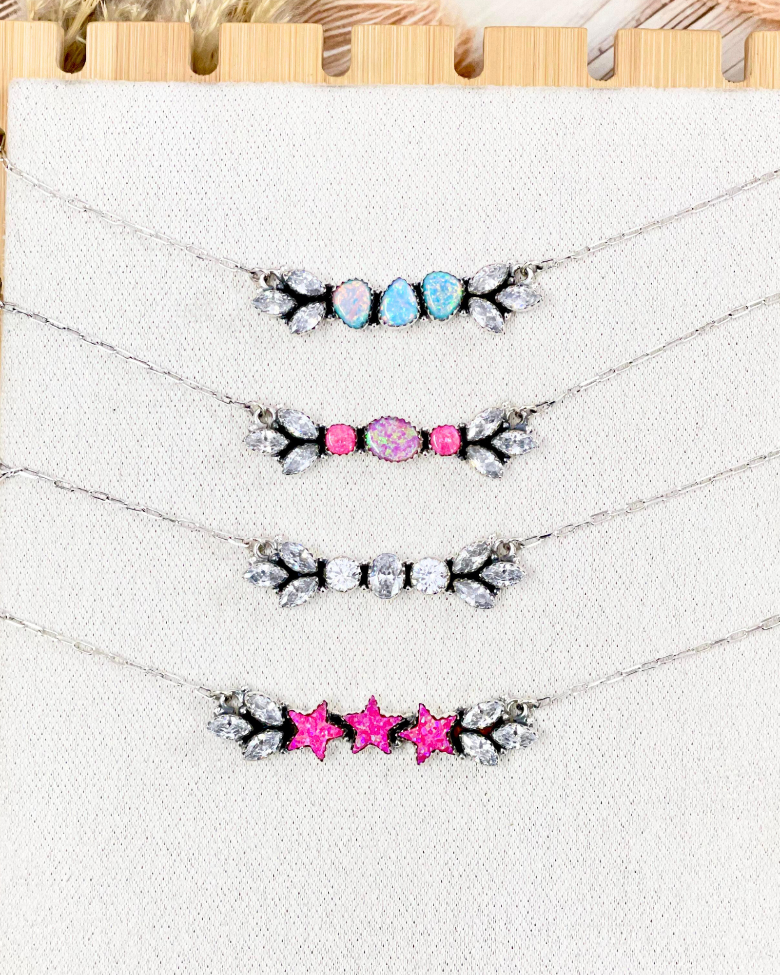 Opal Wonderland Crystal Necklaces-Necklaces-Krush Kandy, Women's Online Fashion Boutique Located in Phoenix, Arizona (Scottsdale Area)