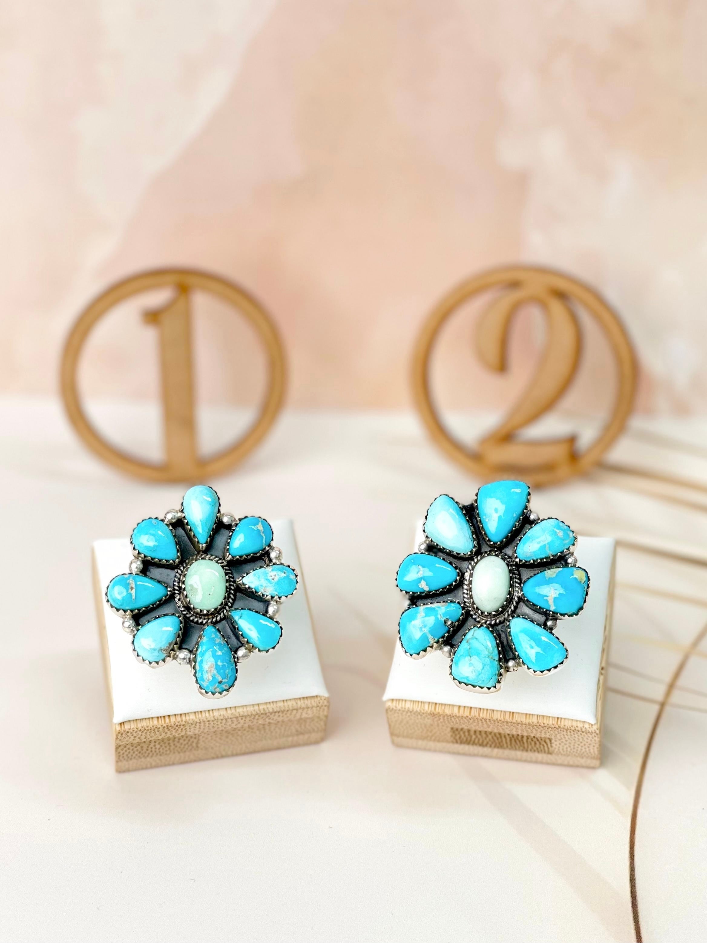 White Water Turquoise & Paloma Western Rings Bno. 10-Rings-Krush Kandy, Women's Online Fashion Boutique Located in Phoenix, Arizona (Scottsdale Area)