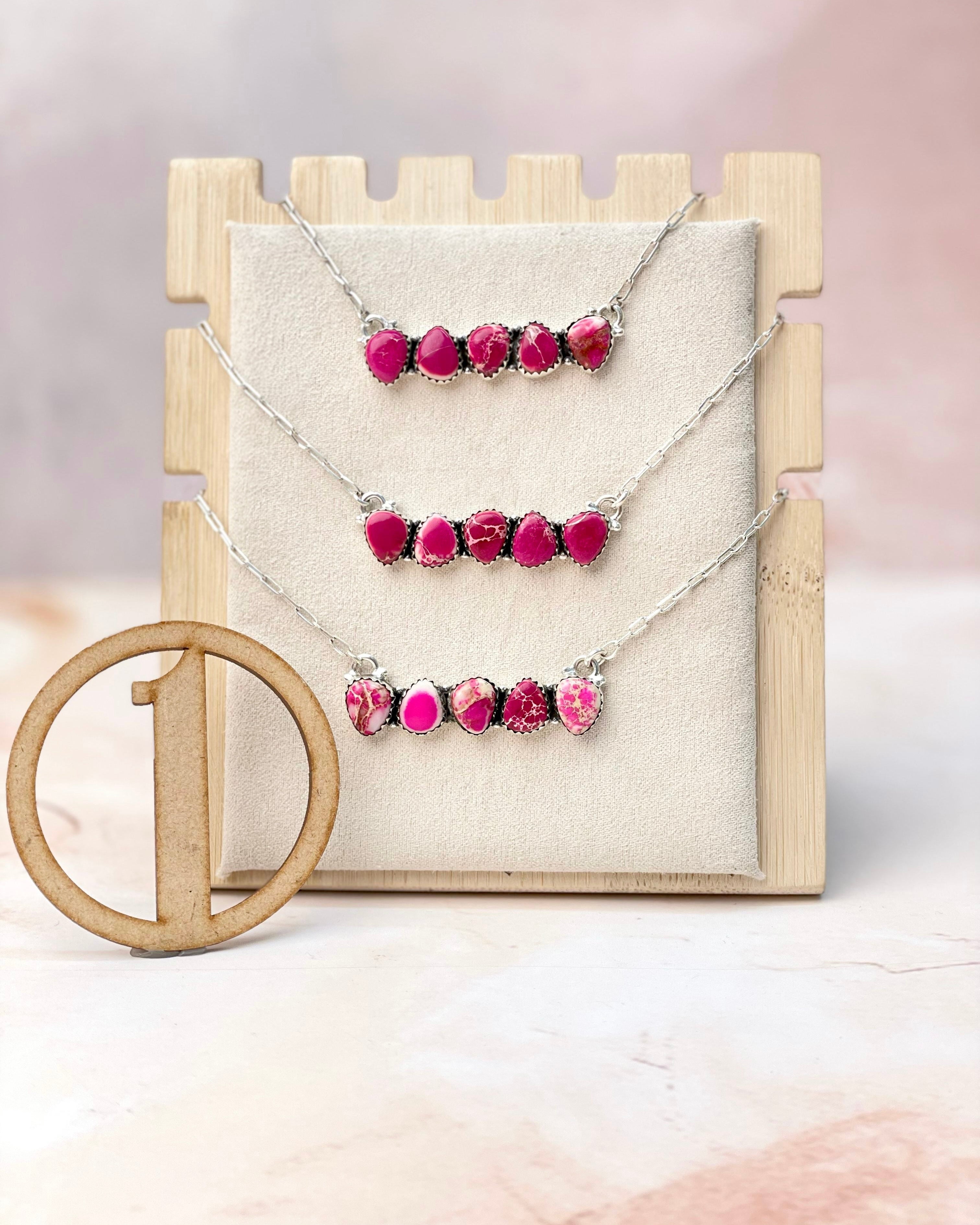 Desert Jasper Dainty Bar Necklace-Necklaces-Krush Kandy, Women's Online Fashion Boutique Located in Phoenix, Arizona (Scottsdale Area)