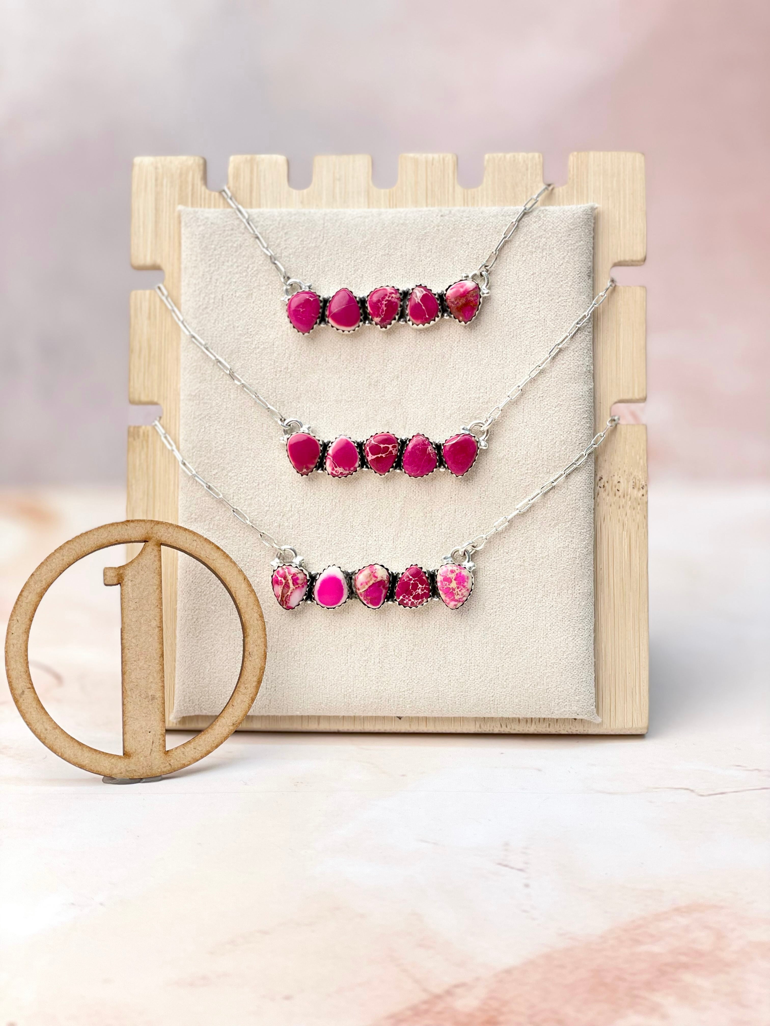 Desert Jasper Dainty Bar Necklace-Necklaces-Krush Kandy, Women's Online Fashion Boutique Located in Phoenix, Arizona (Scottsdale Area)