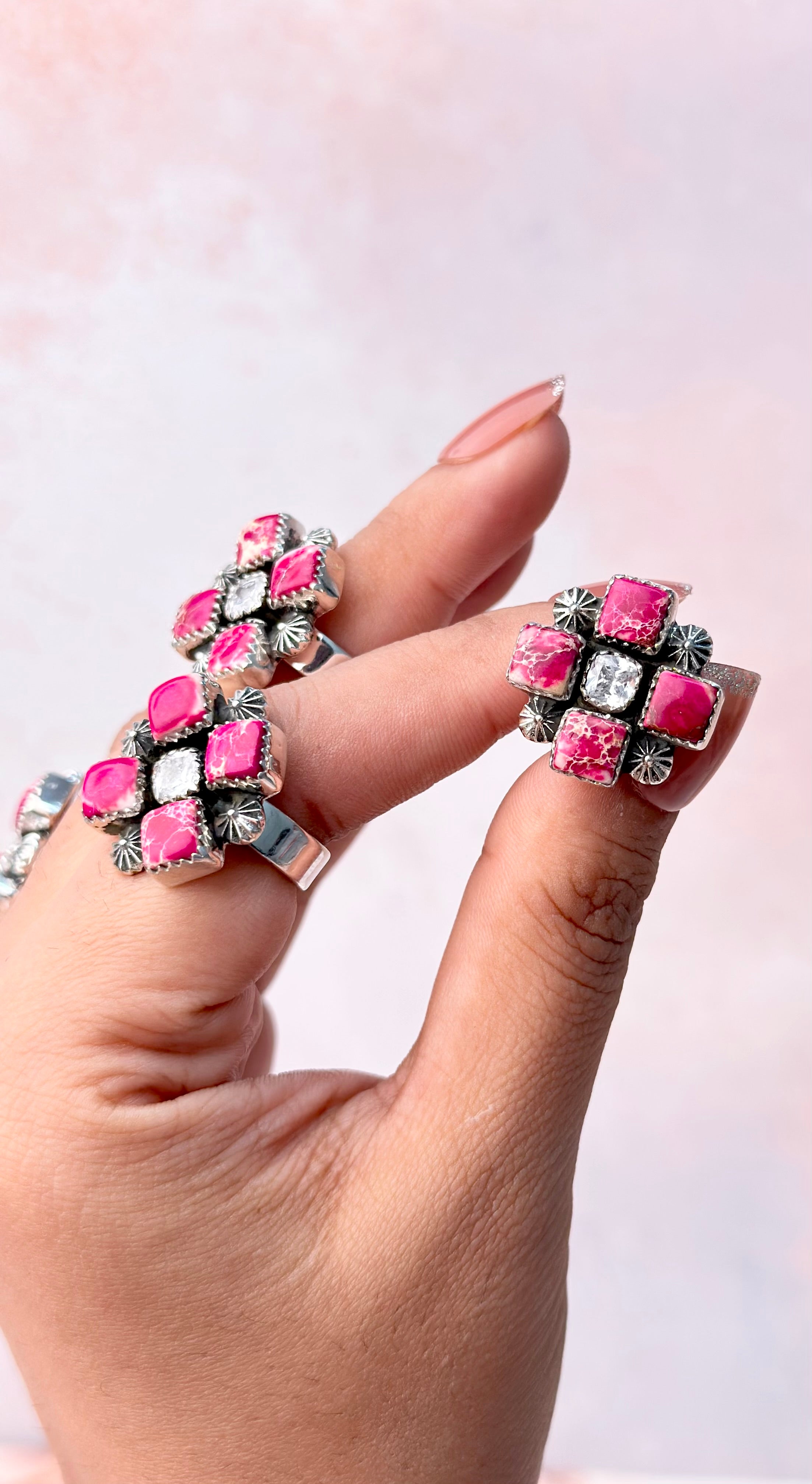 Desert Jasper Square Conch Ring-Rings-Krush Kandy, Women's Online Fashion Boutique Located in Phoenix, Arizona (Scottsdale Area)