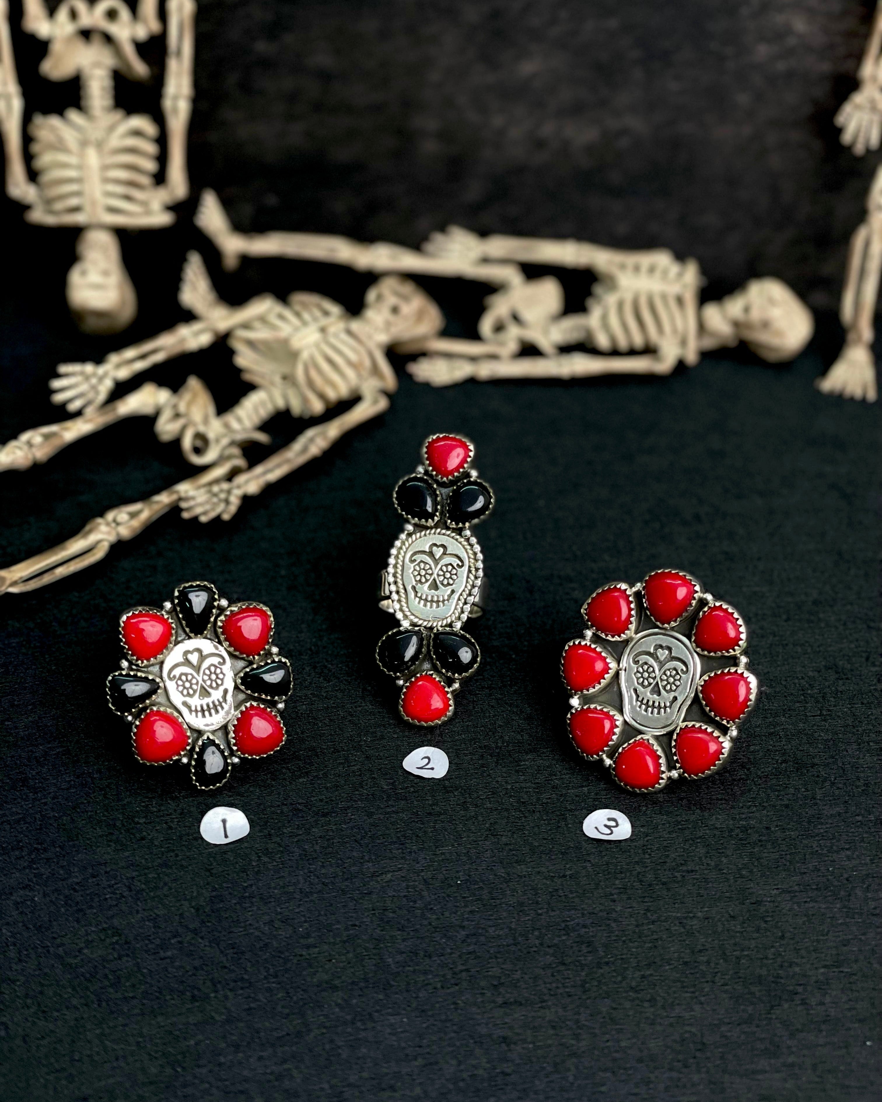 Halloween Sugar Skull Rings sno 20-Rings-Krush Kandy, Women's Online Fashion Boutique Located in Phoenix, Arizona (Scottsdale Area)
