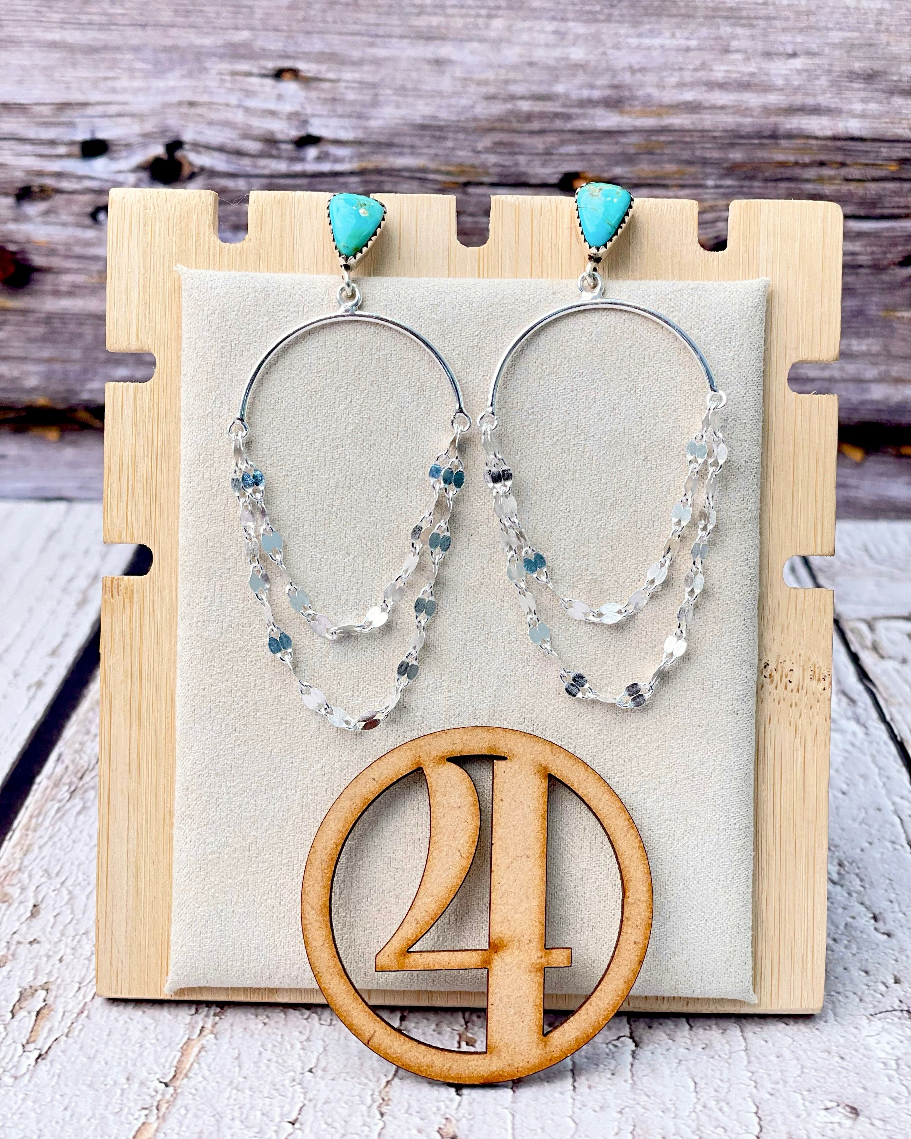 Put On A Show Slab Sterling Chain Earrings-Earrings-Krush Kandy, Women's Online Fashion Boutique Located in Phoenix, Arizona (Scottsdale Area)