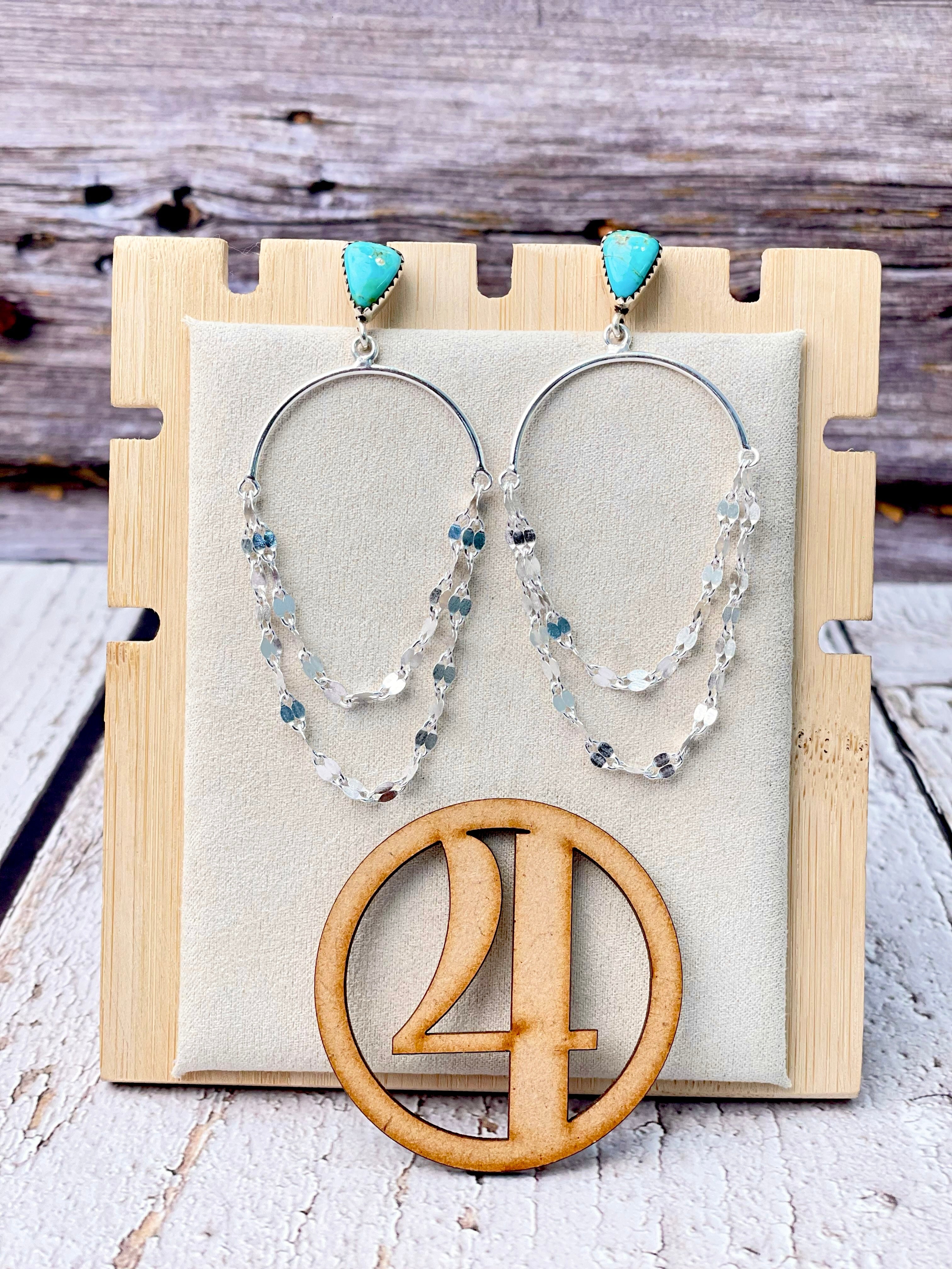 Put On A Show Slab Sterling Chain Earrings-Earrings-Krush Kandy, Women's Online Fashion Boutique Located in Phoenix, Arizona (Scottsdale Area)