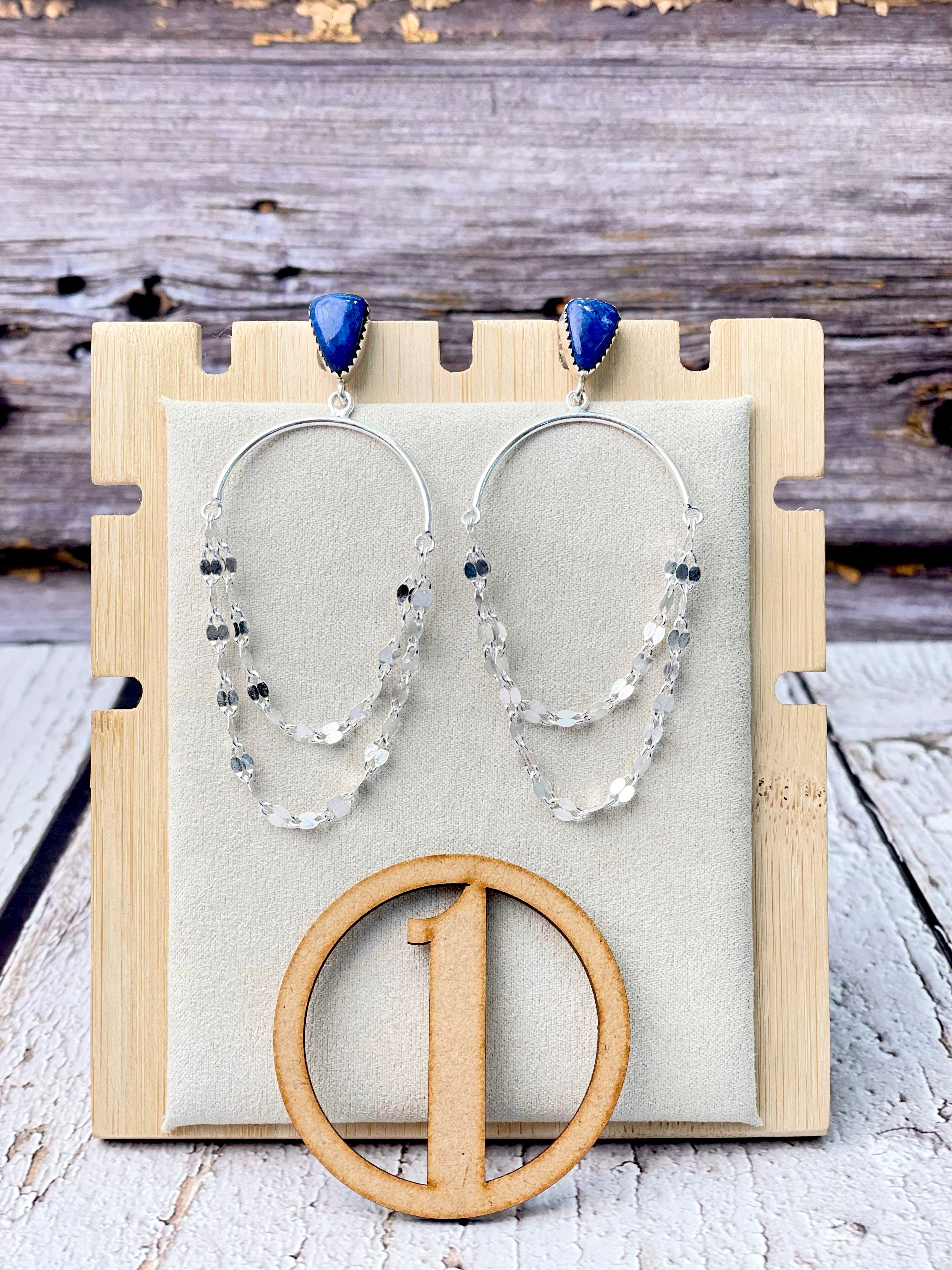 Put On A Show Slab Sterling Chain Earrings-Earrings-Krush Kandy, Women's Online Fashion Boutique Located in Phoenix, Arizona (Scottsdale Area)