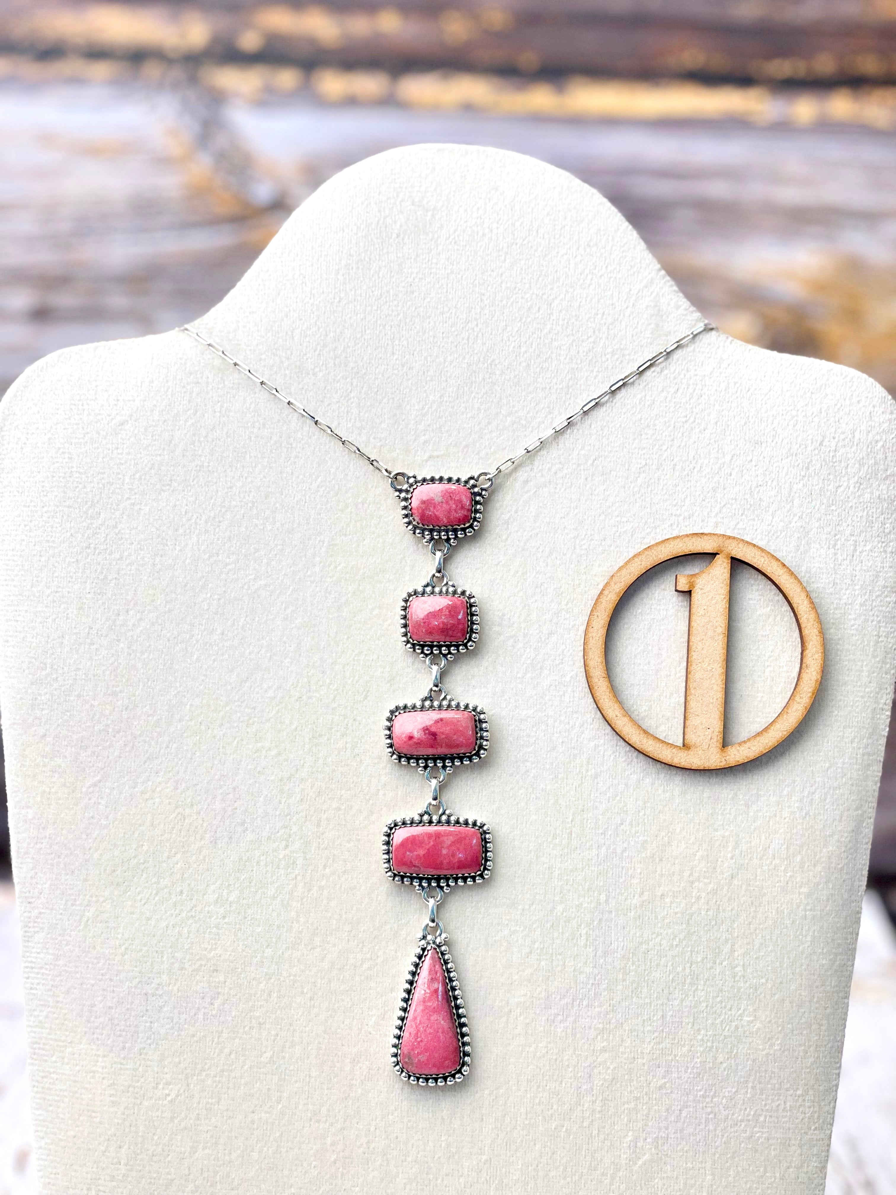 Thulite Slab Cluster Necklaces-Necklaces-Krush Kandy, Women's Online Fashion Boutique Located in Phoenix, Arizona (Scottsdale Area)