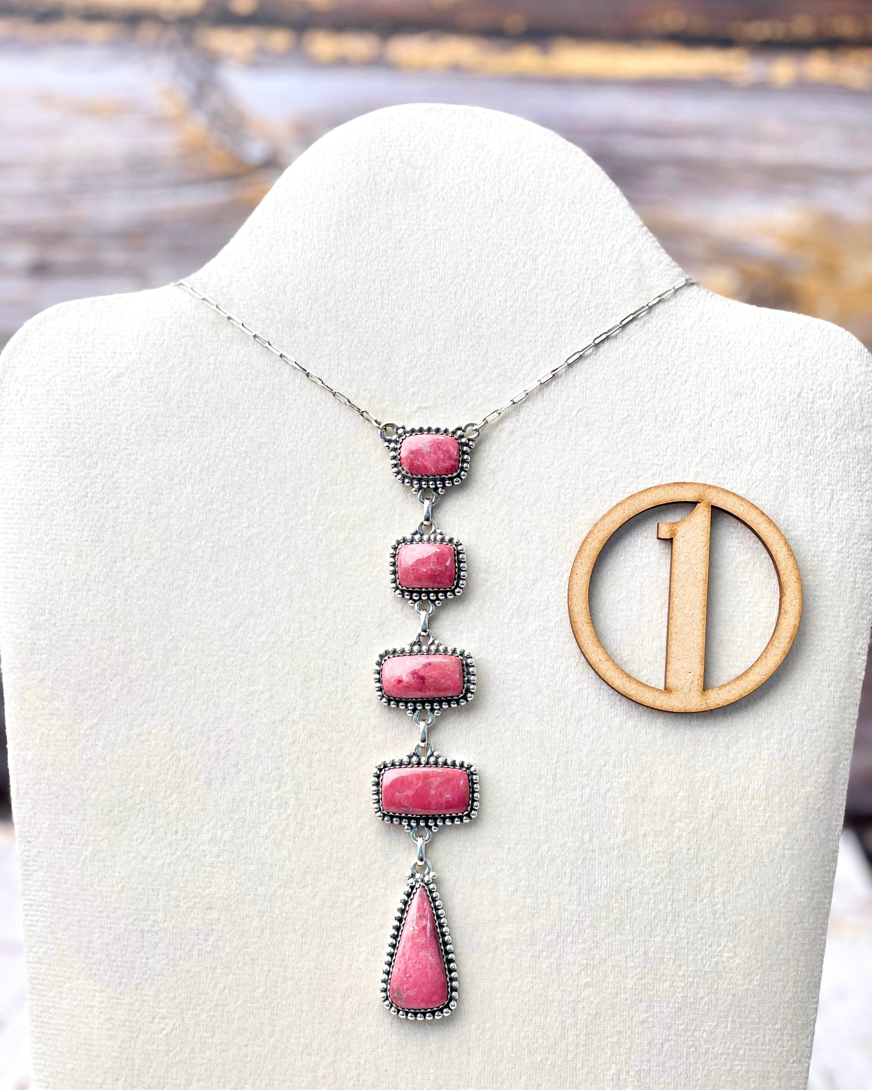 Thulite Drop Necklace-Necklaces-Krush Kandy, Women's Online Fashion Boutique Located in Phoenix, Arizona (Scottsdale Area)