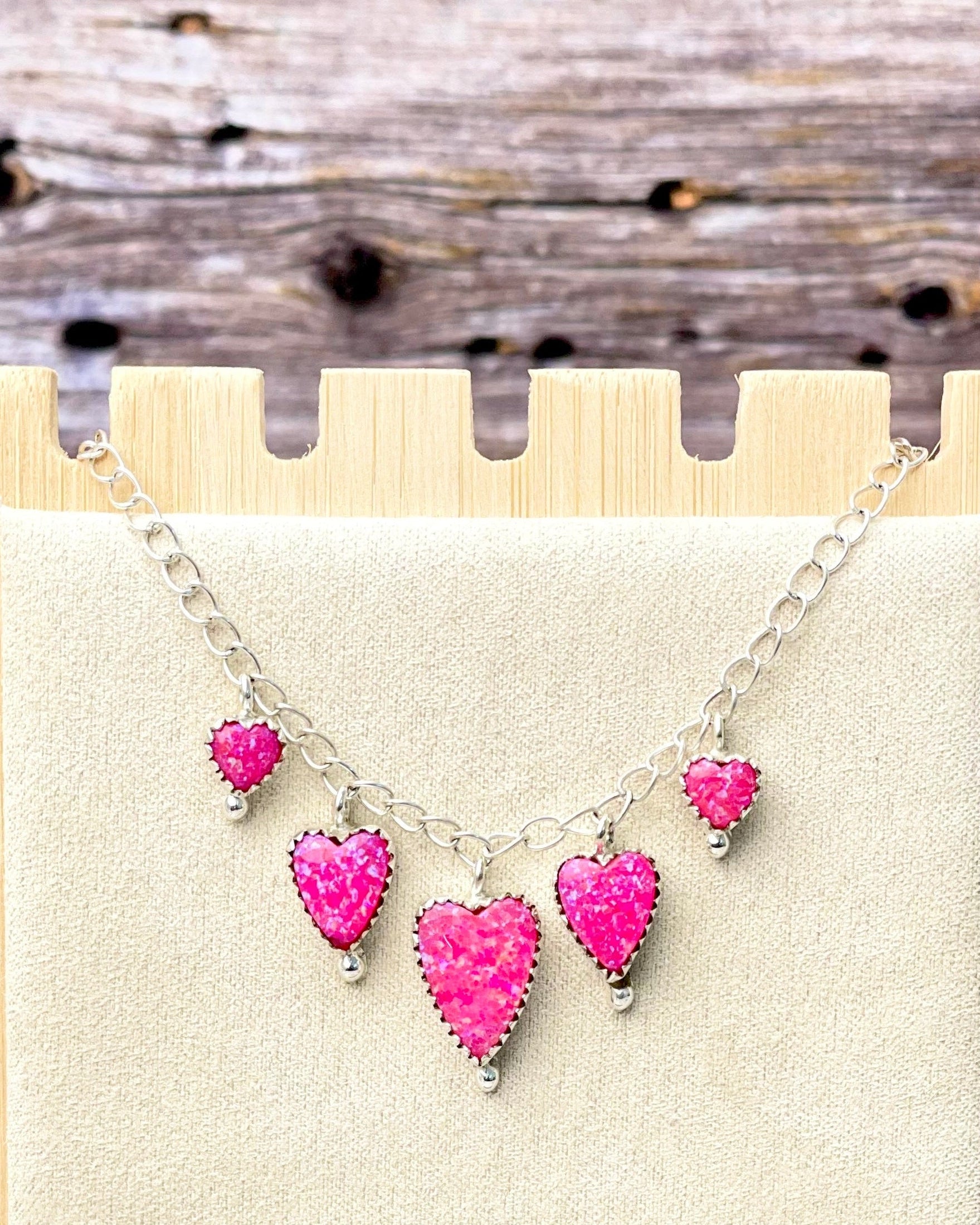 Heart Slab Cluster Necklace-Necklaces-Krush Kandy, Women's Online Fashion Boutique Located in Phoenix, Arizona (Scottsdale Area)