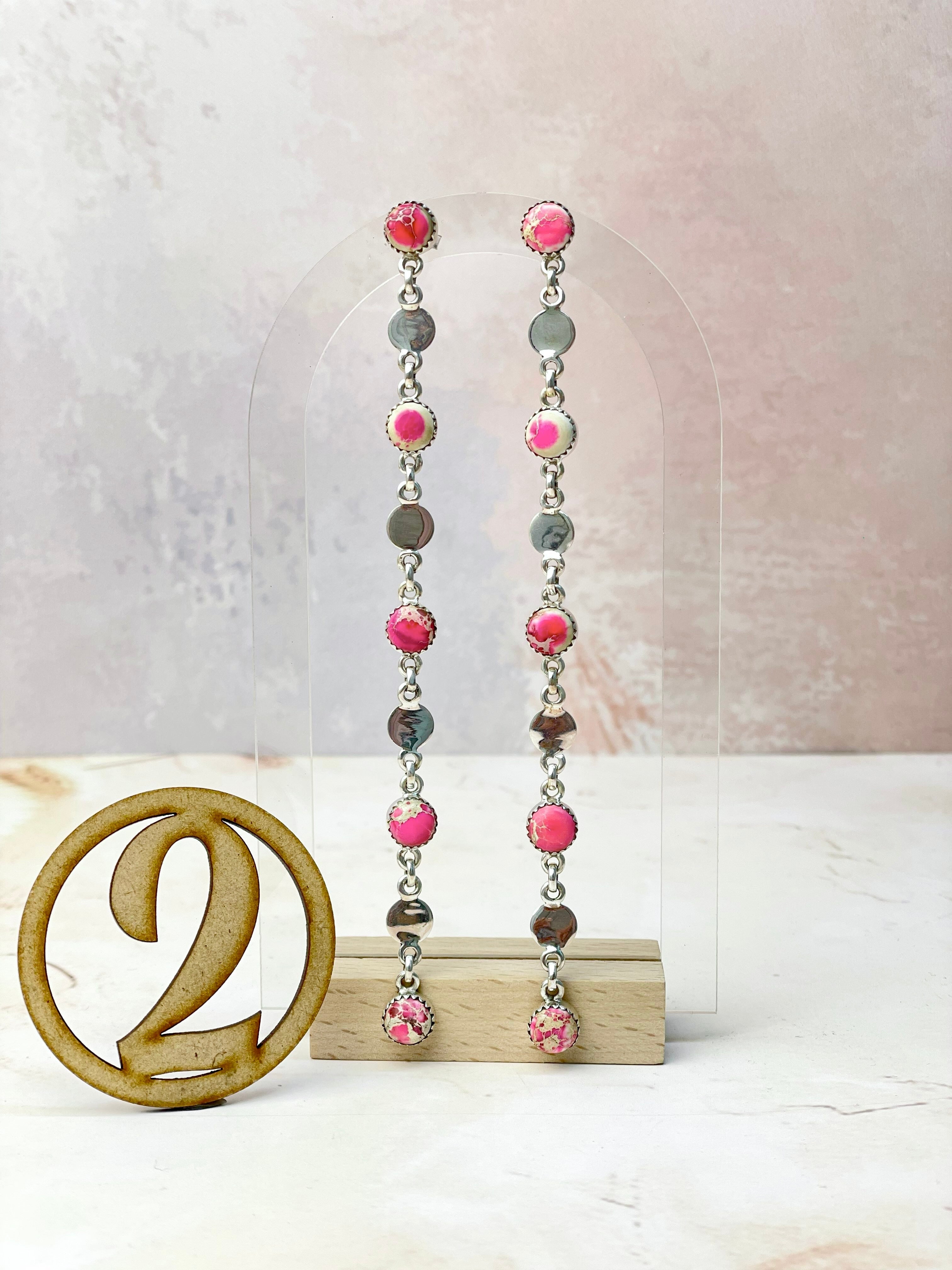 Desert Jasper Dancing Disc Earrings-Earrings-Krush Kandy, Women's Online Fashion Boutique Located in Phoenix, Arizona (Scottsdale Area)